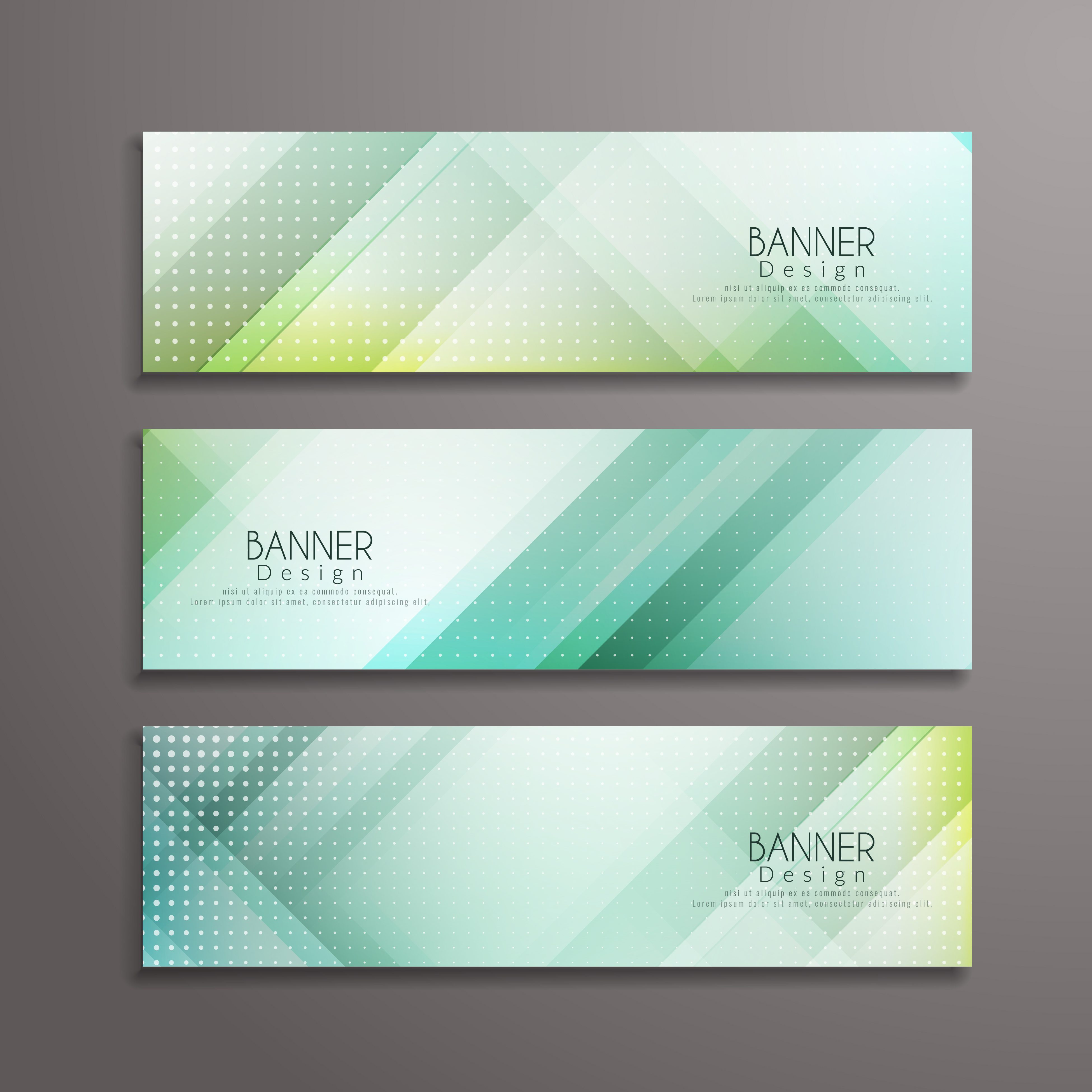 Abstract modern geometric banners design template Free Vector