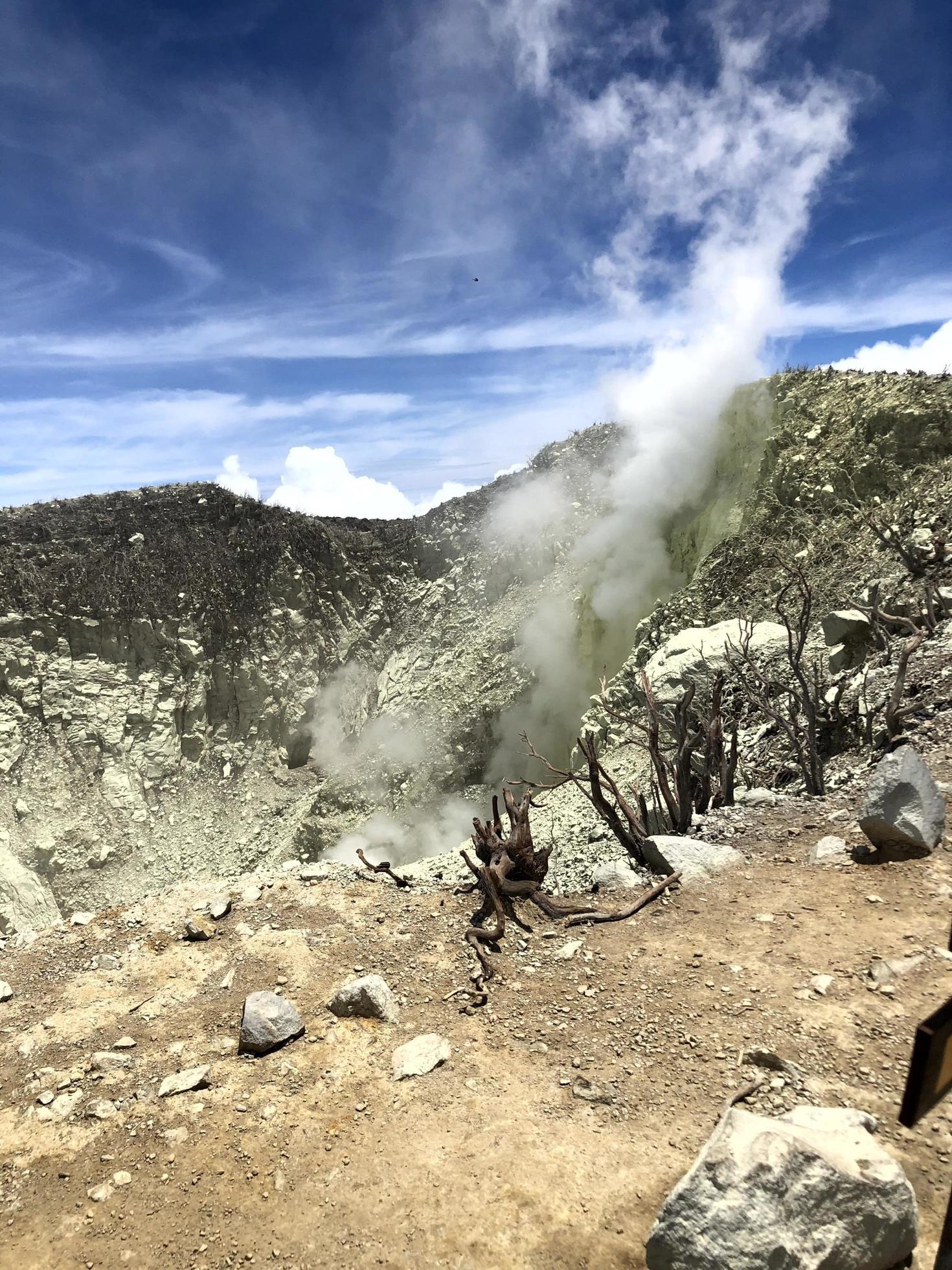 Rocky crater on Mount Sindoro. Stock Free