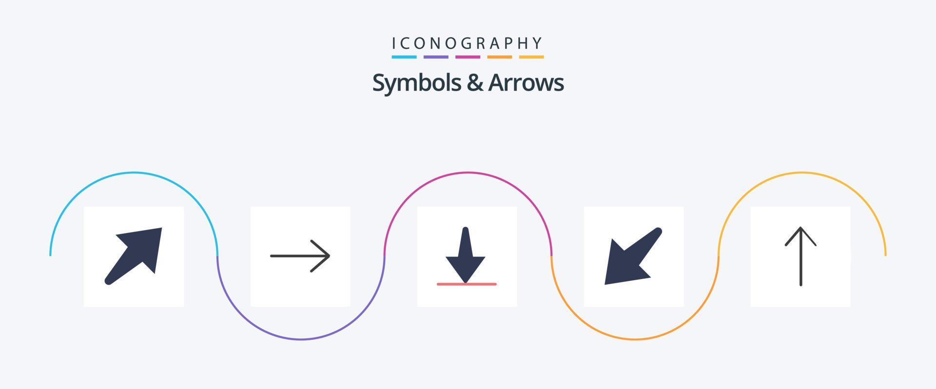 Symbols and Arrows Flat 5 Icon Pack Including . arrow. up Stock Free