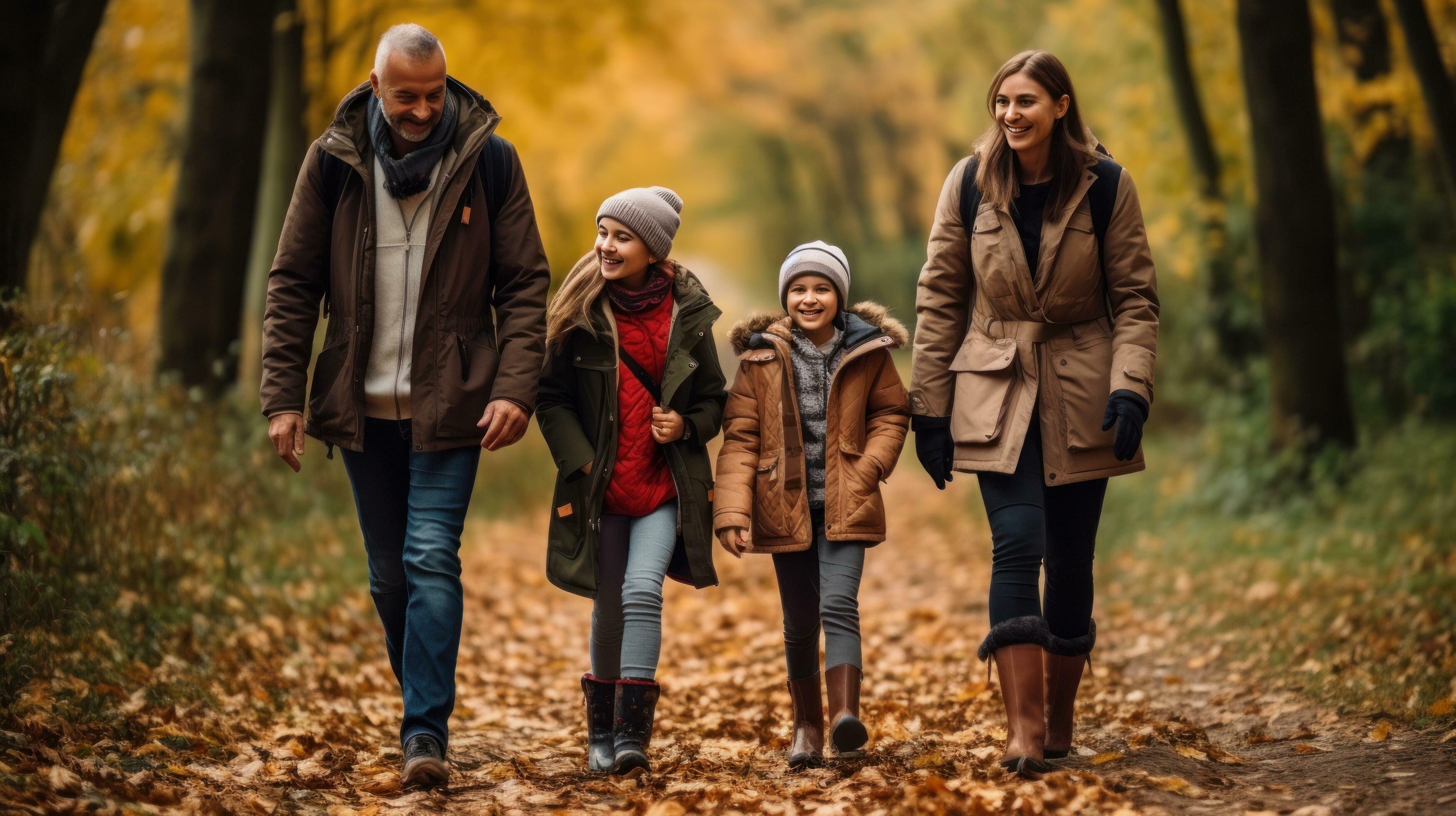 Happy family in the park Stock Free