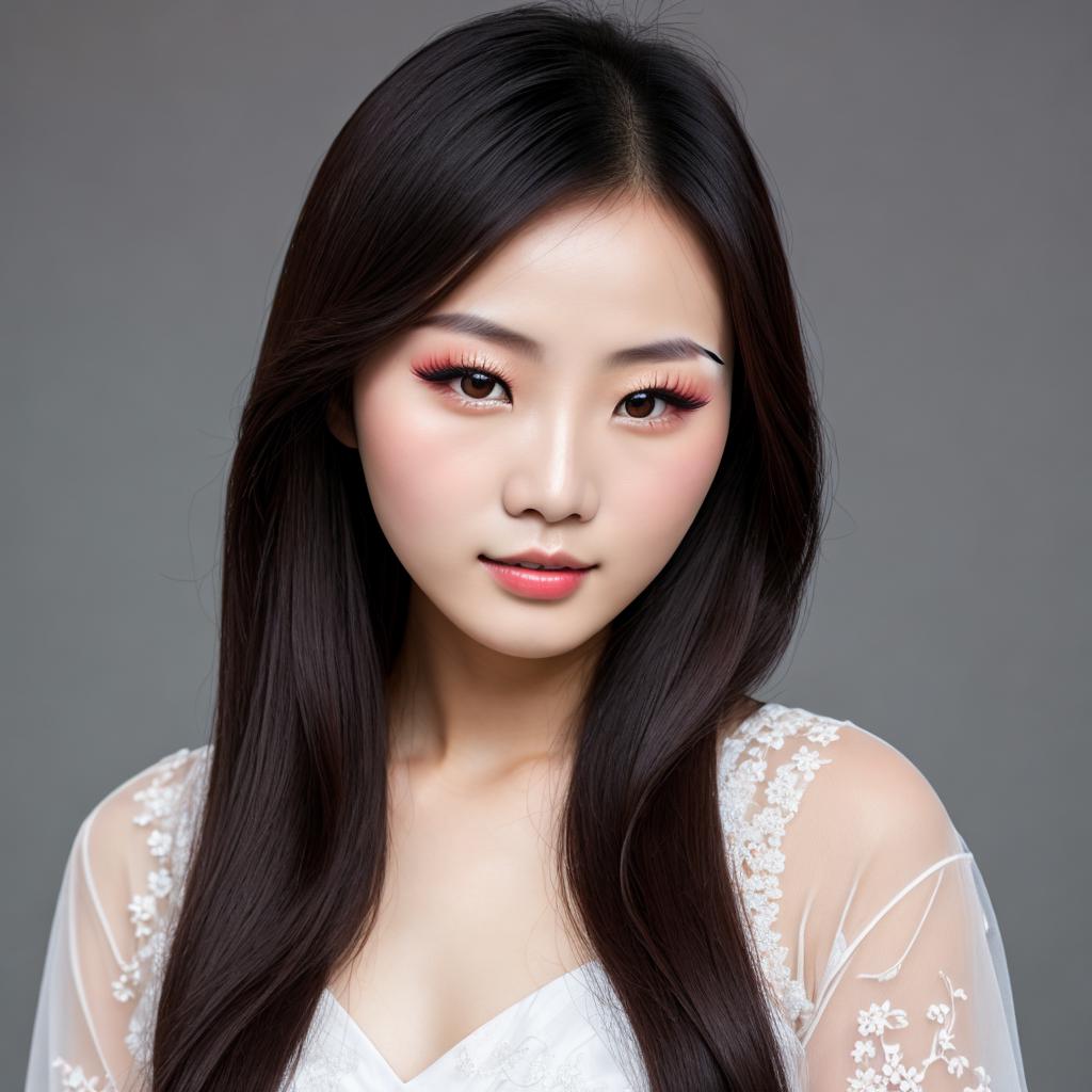 Pretty Chinese model by by @ai_generated