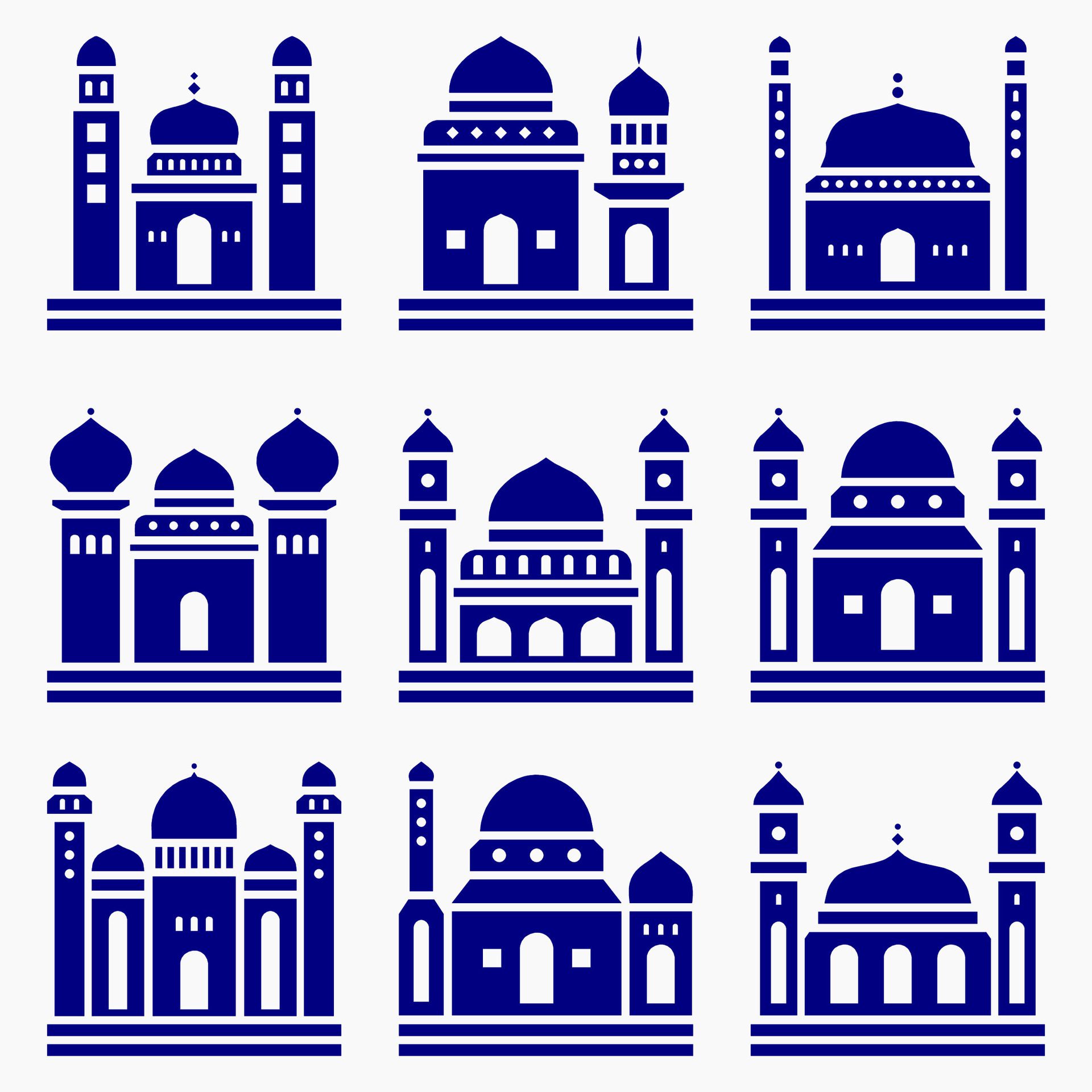 Mosque Muslim Pattern for decoration, background, panel, and cnc cutting Free Vector