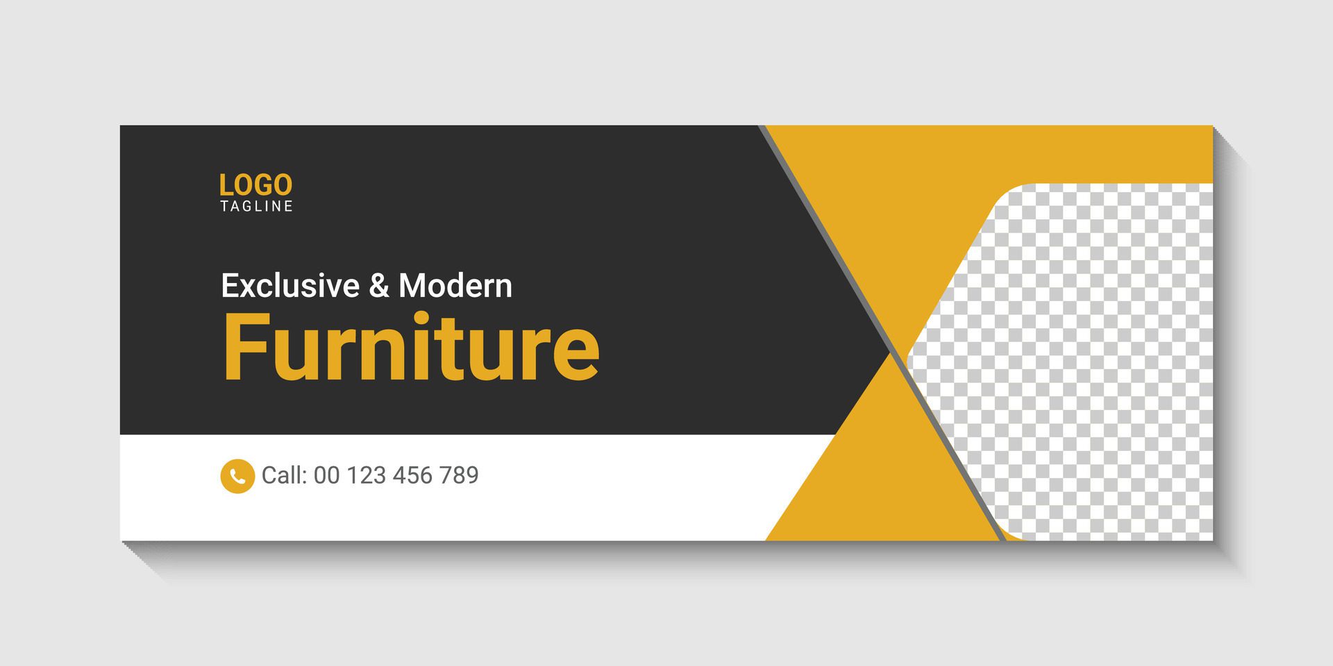 free social media furniture web banner design template Free Vector