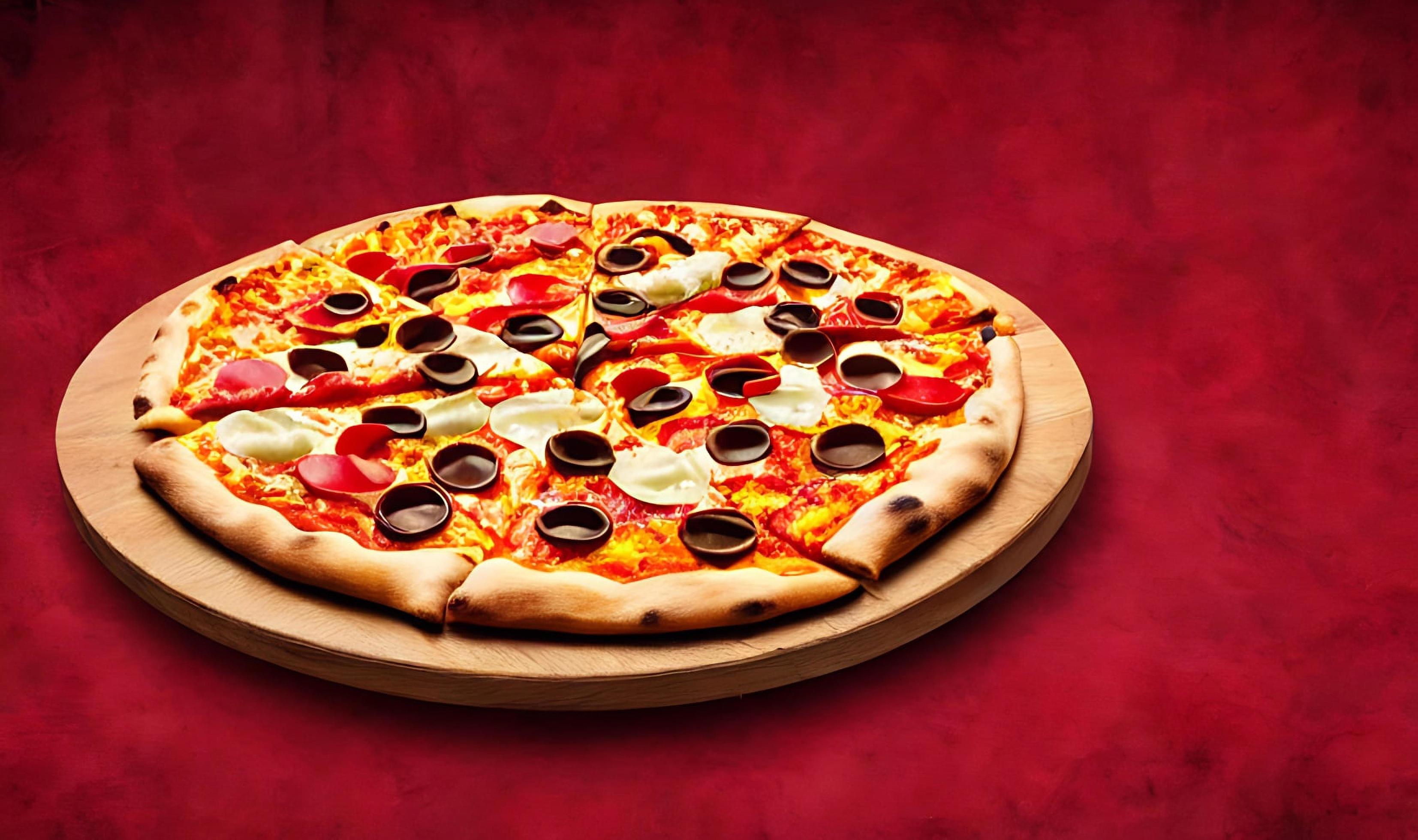 Pizza. Traditional Italian cuisine fast food. Stock Free