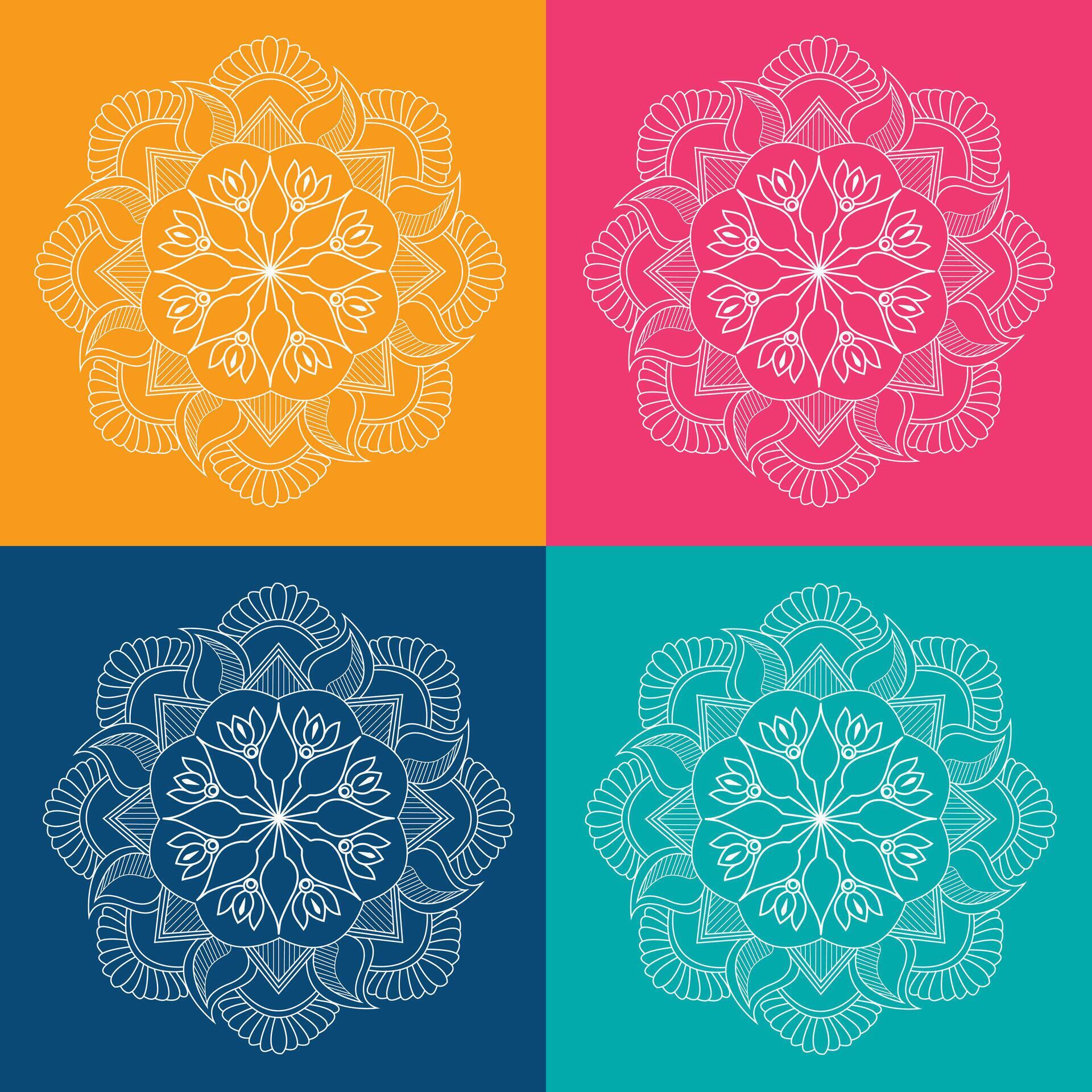 Easy circle mandala unique flower floral vector eps mandala patterns for free download Stock Free