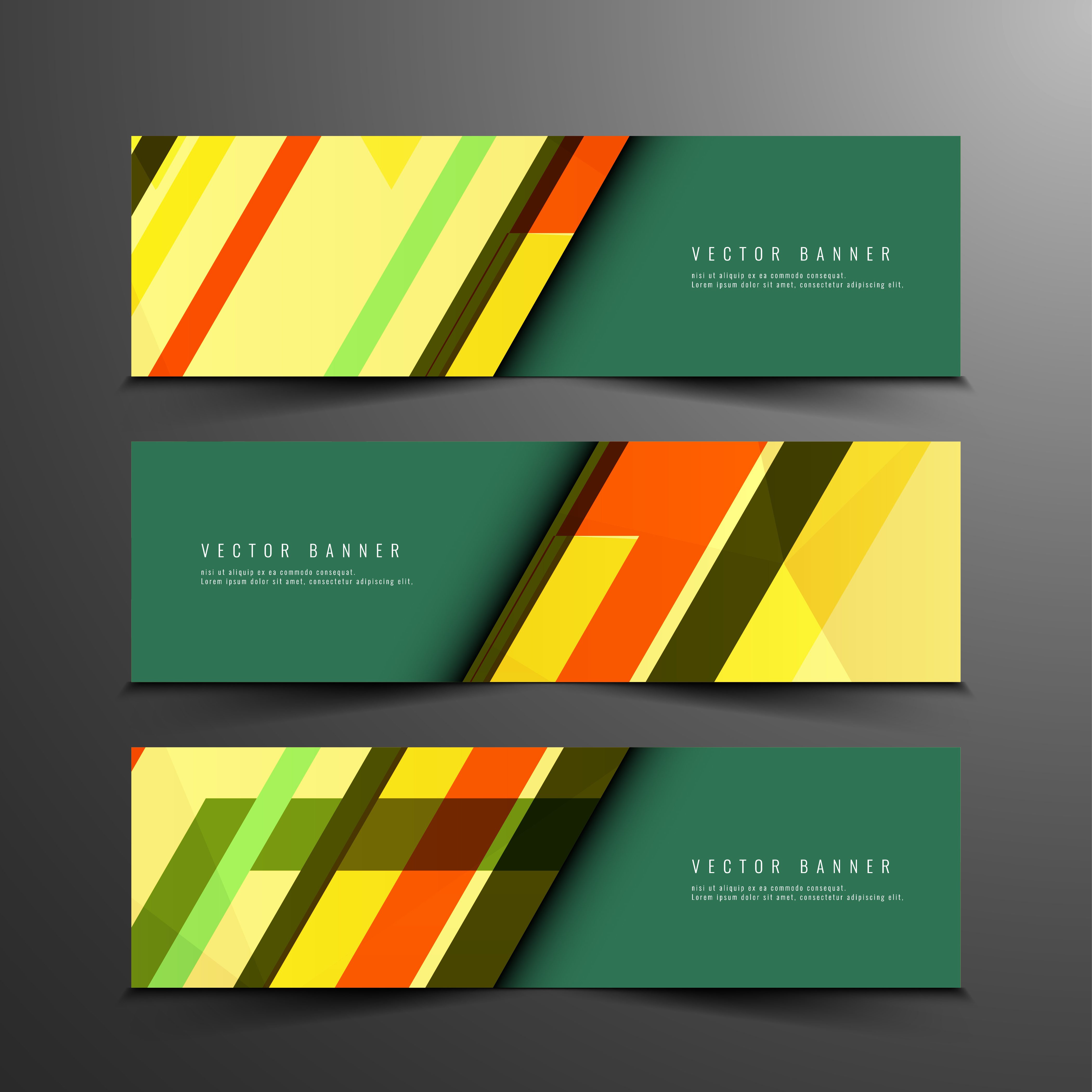 Abstract modern banners set Free Vector