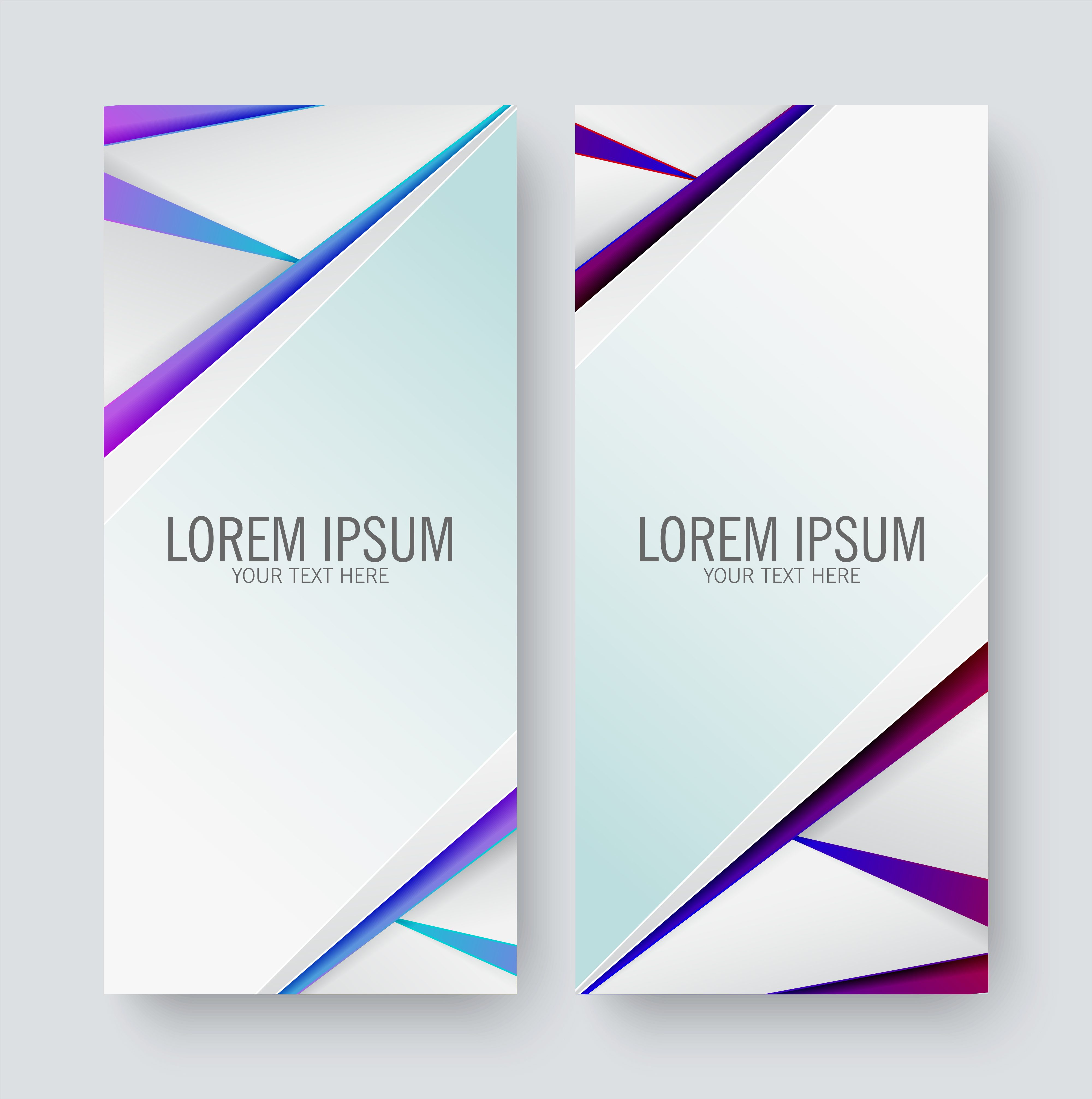 Business vertical banner set in line style Free Vector