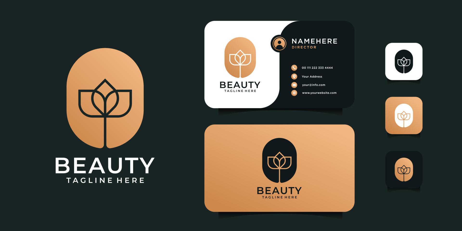 Luxury beauty flower logo design vector concept for spa Stock Free and Free SVG