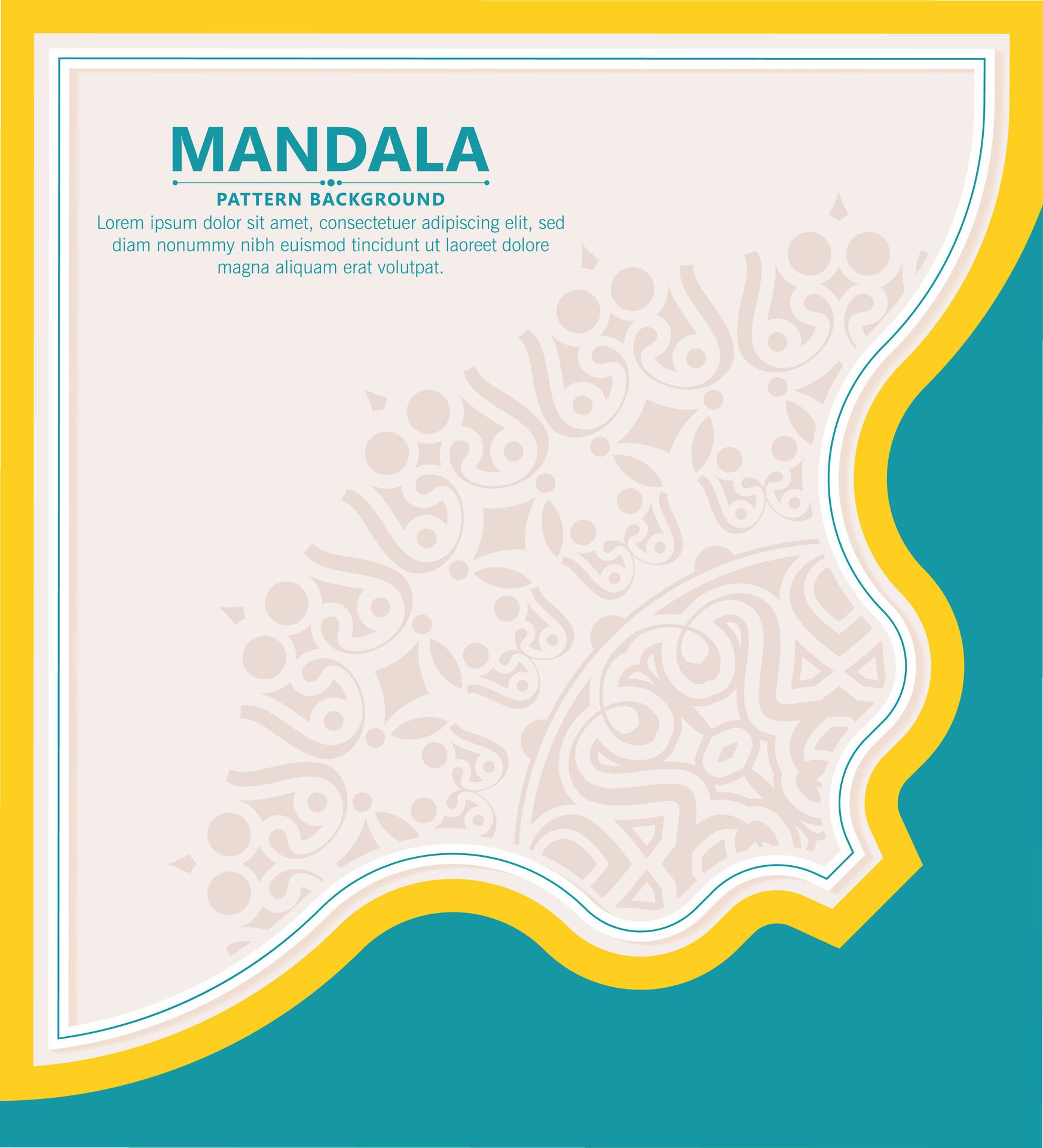 Colorful mandala pattern banner concept Free Vector