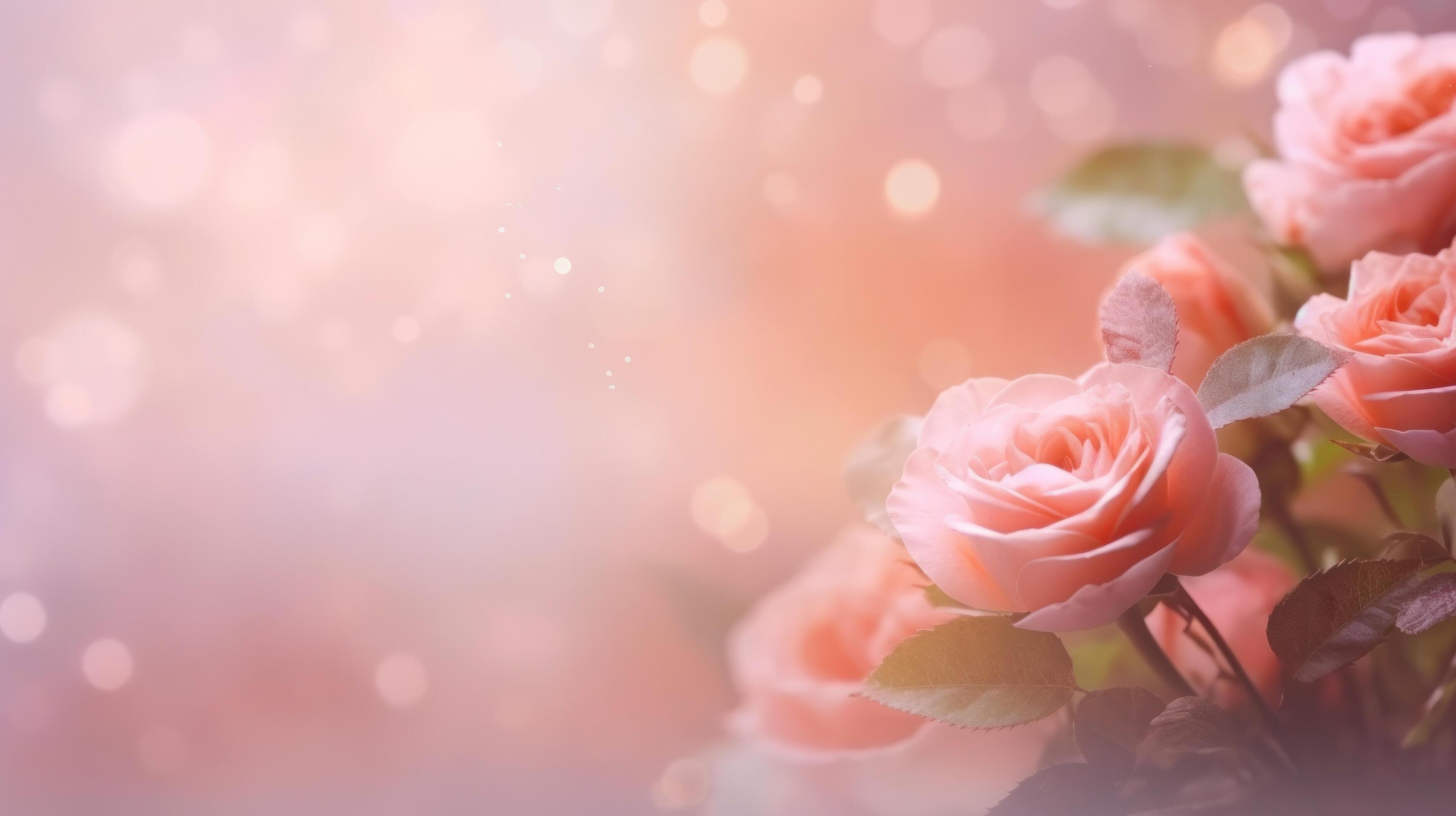 Rose flowers background. Illustration Stock Free