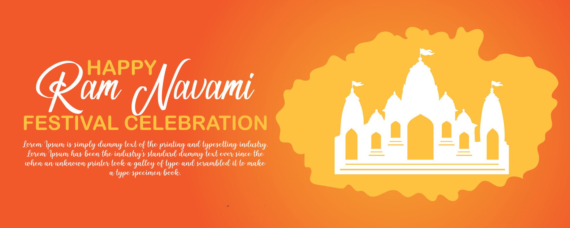 Happy Ram Navami cultural Banner Hindu festival vertical post wishes celebration card Ram Navami celebration background Free Vector