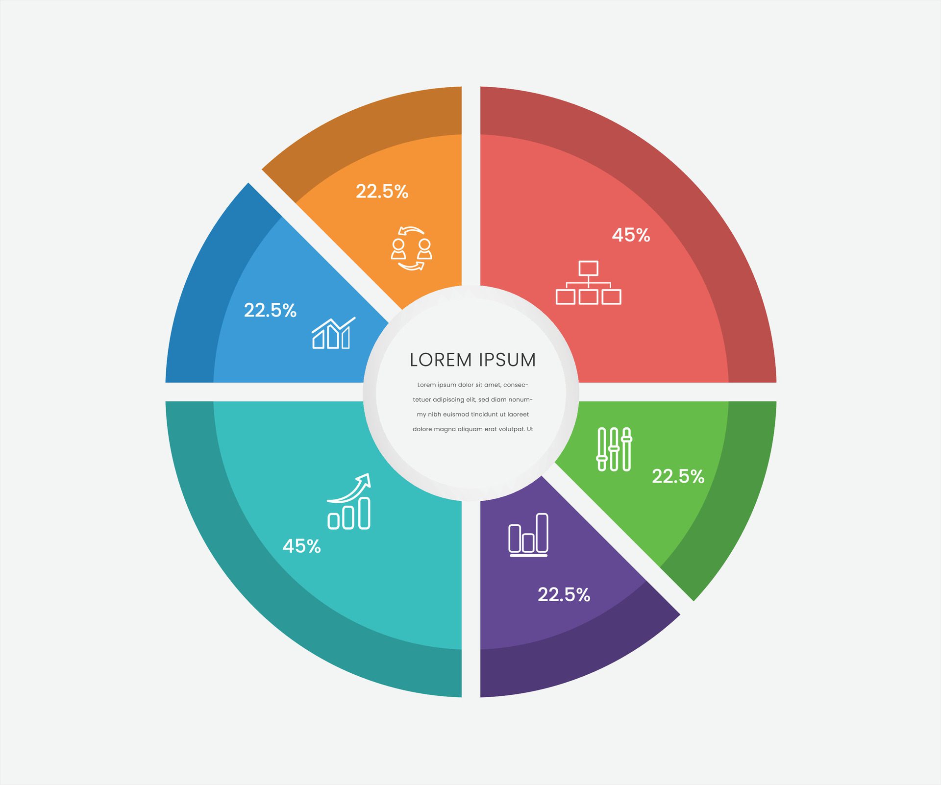 Vector Flat Hexagon options infographics template with 6 options or steps. Infographics for business presentations, flow chart or information banner free vector Free Vector