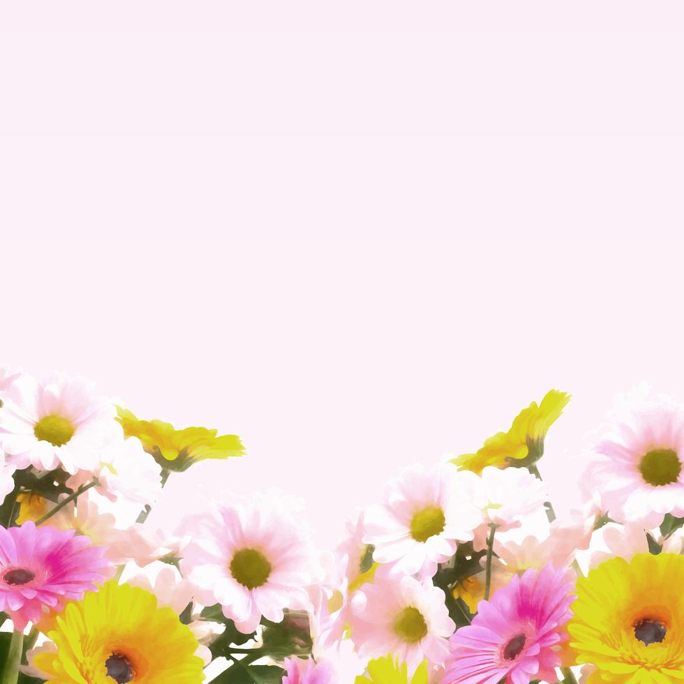 Watercolour flowers background Stock Free