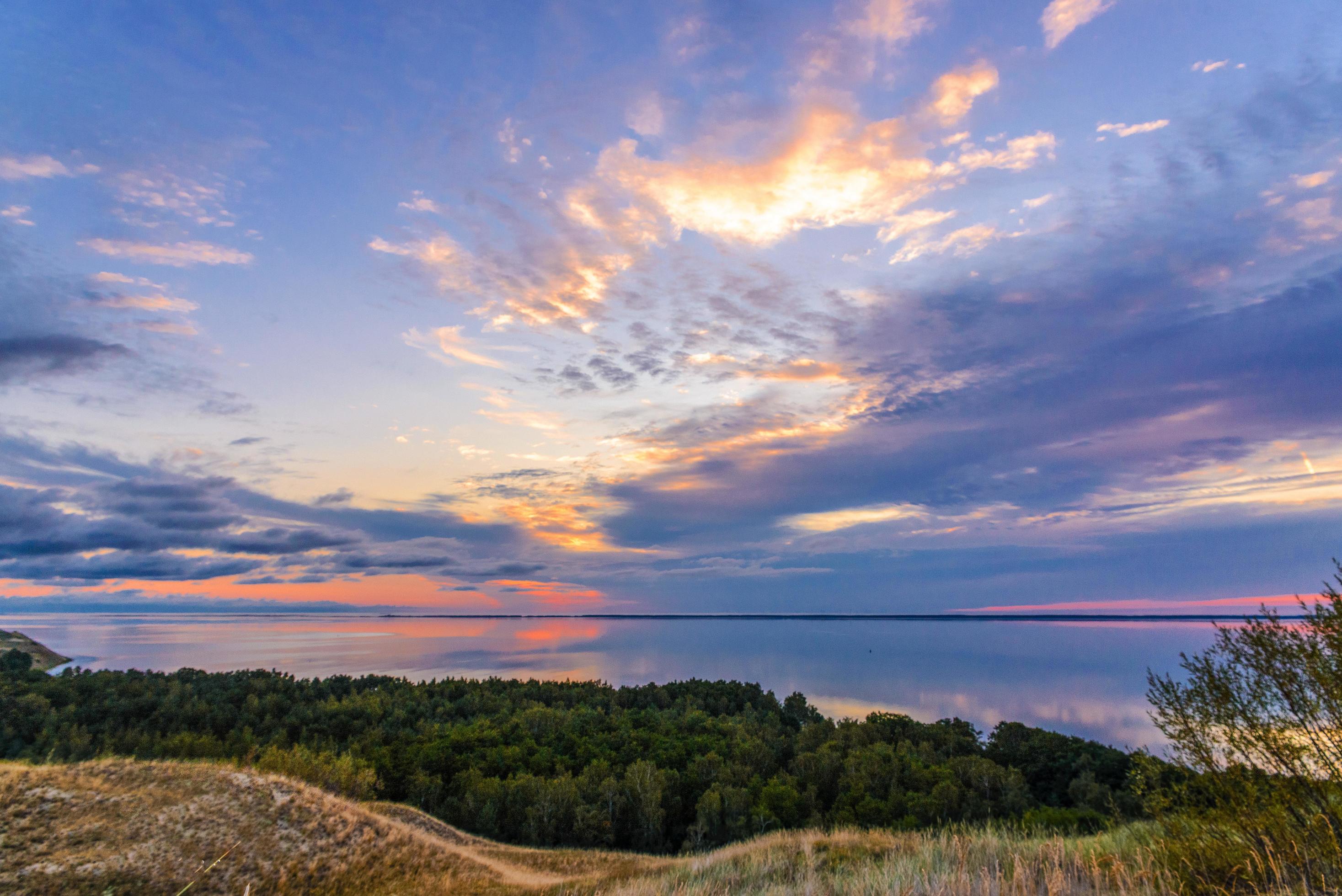 Colorful clouds at sunset Stock Free