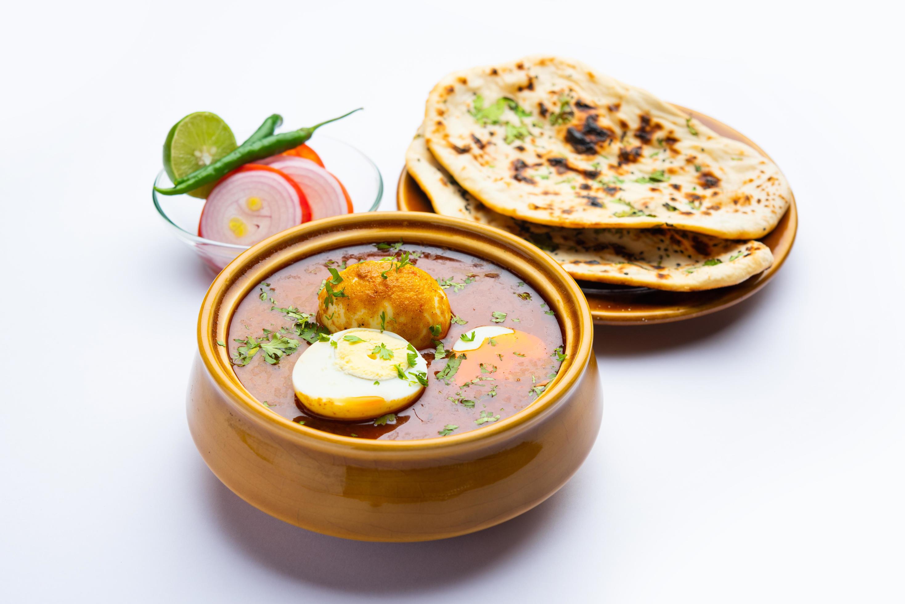 Anda Masala or Egg Curry is popular indian spicy food Stock Free