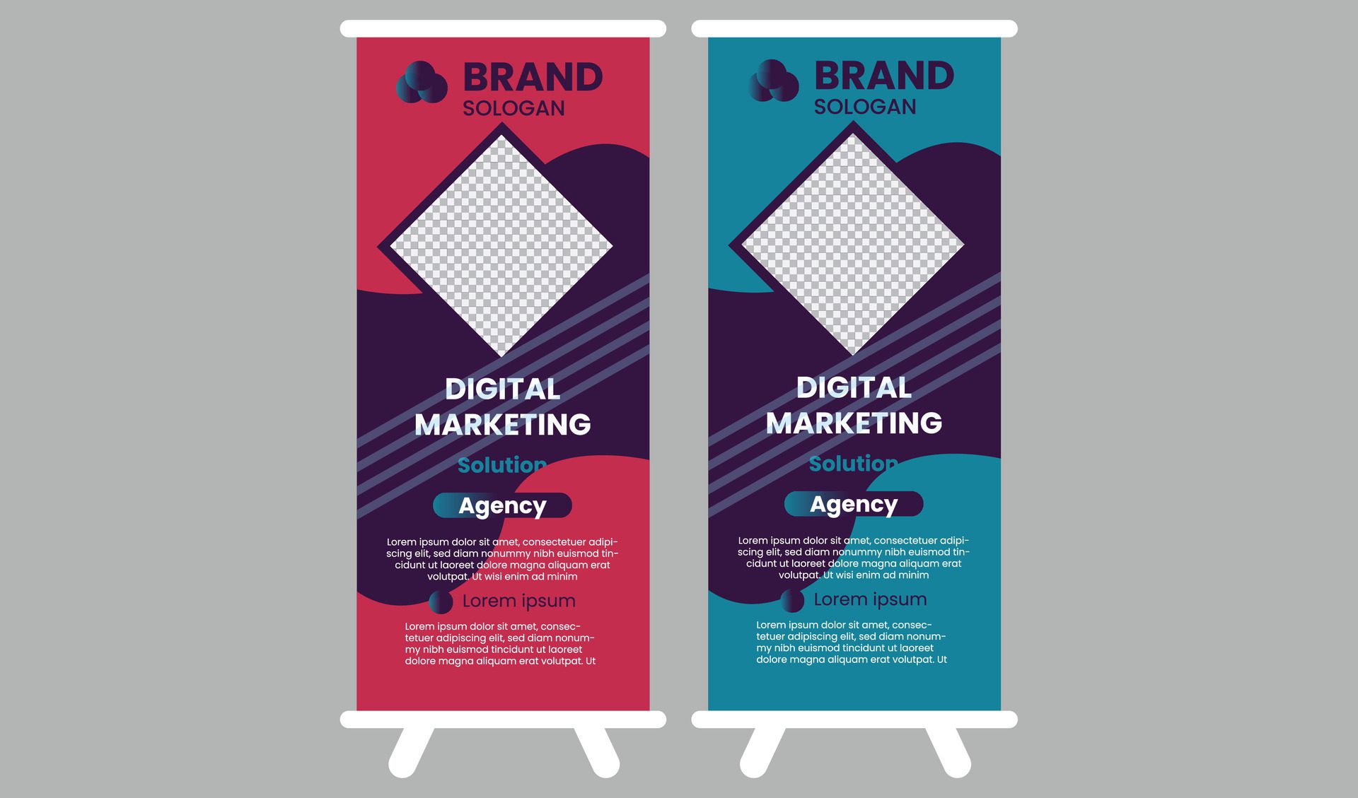 DIGITAL MARKETING ROLL UP BANNER Free Vector