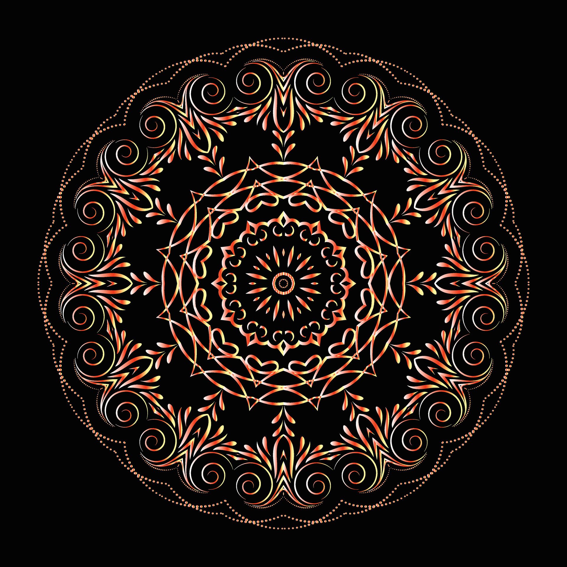 creative floral febric pattern mandala design Free Vector