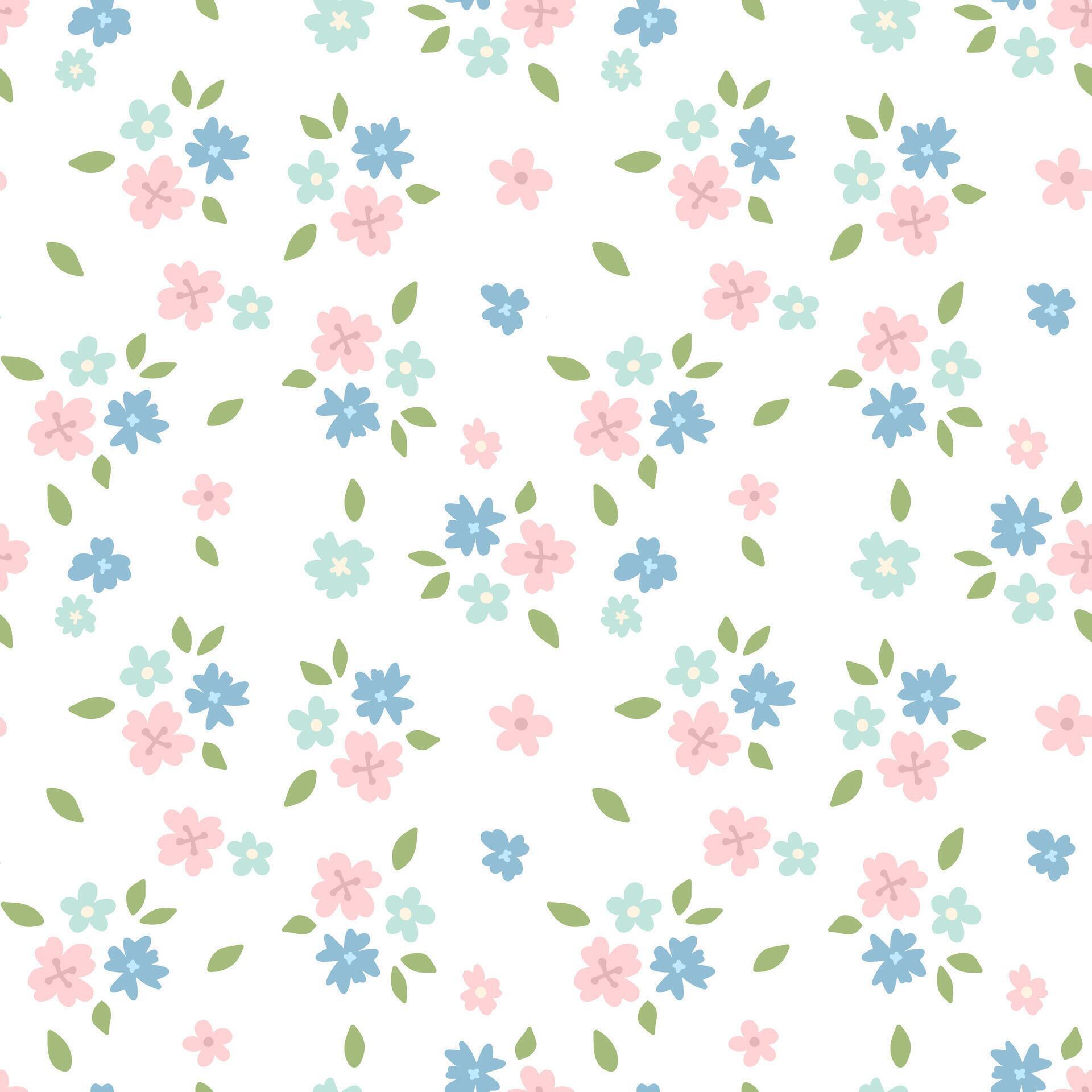 cute flower blossom seamless pattern. pastel color. Pattern for textiles, wrapping paper, wallpapers, backgrounds Stock Free