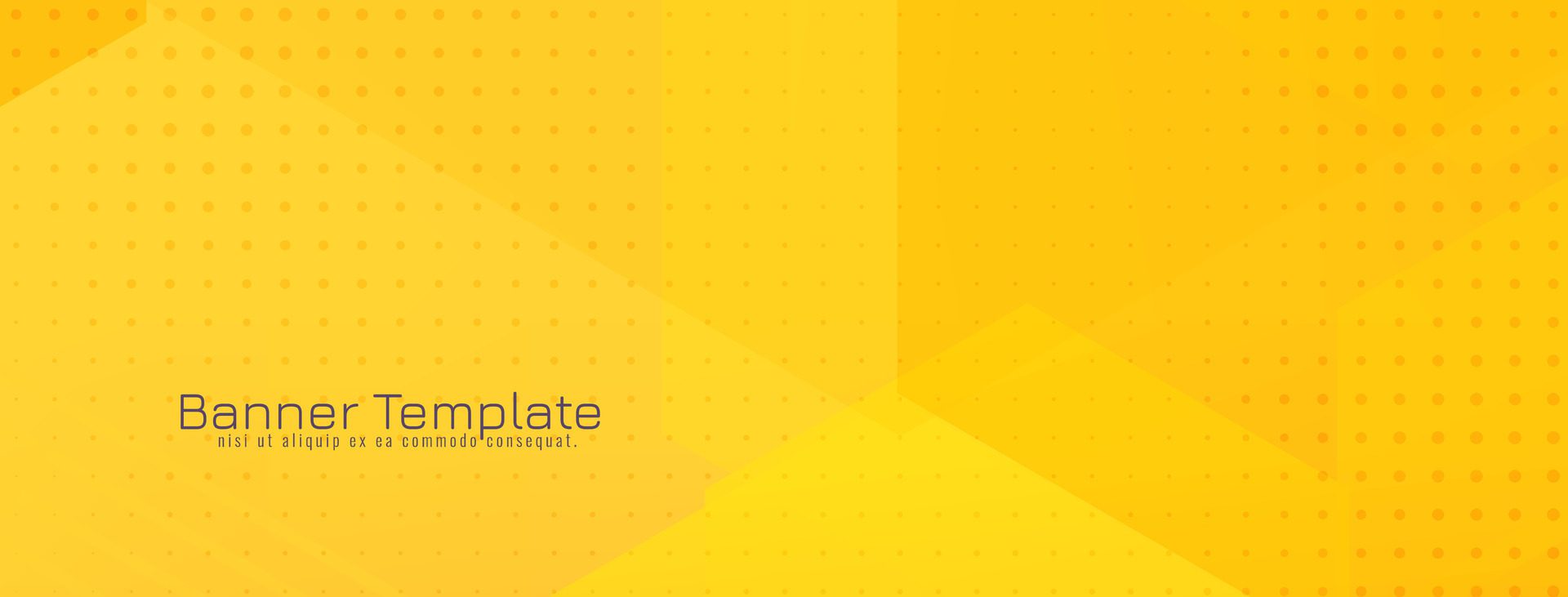 Modern polygonal geometric style yellow business banner Free Vector