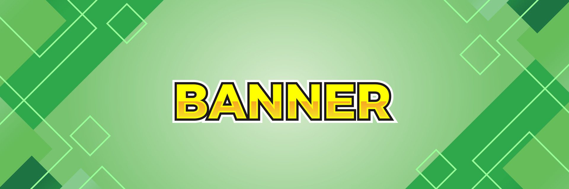 Green Banner Simple Background Free Vector