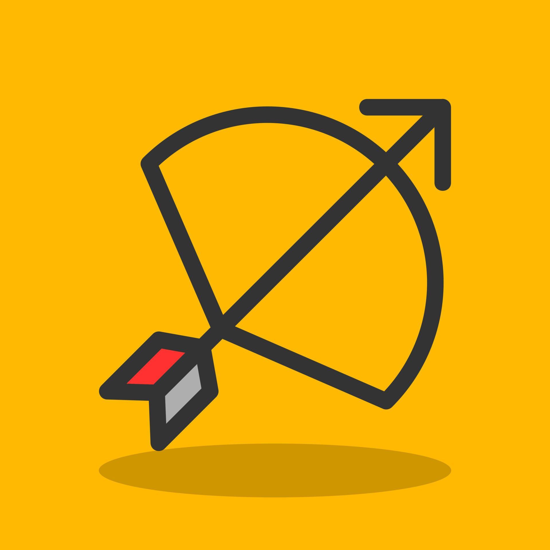 
									Bow Arrow Vector Icon Design Stock Free