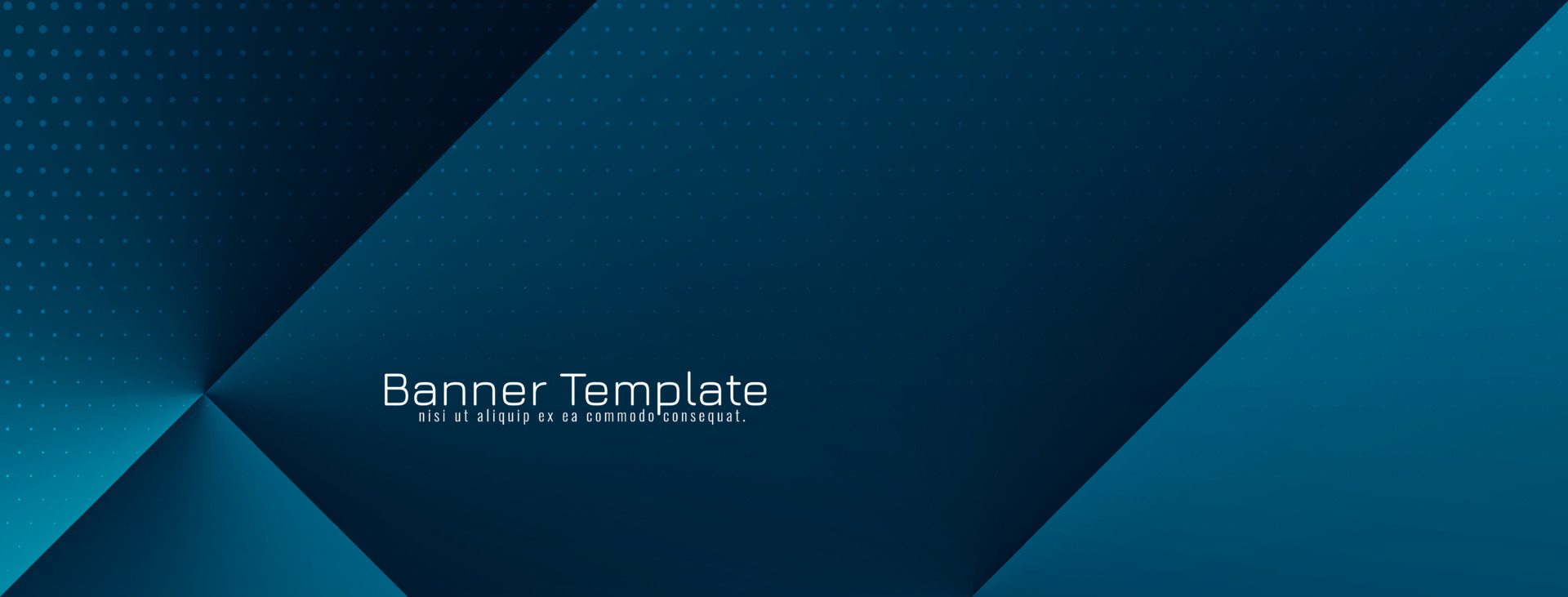 Modern blue elegant geometric business banner template Free Vector