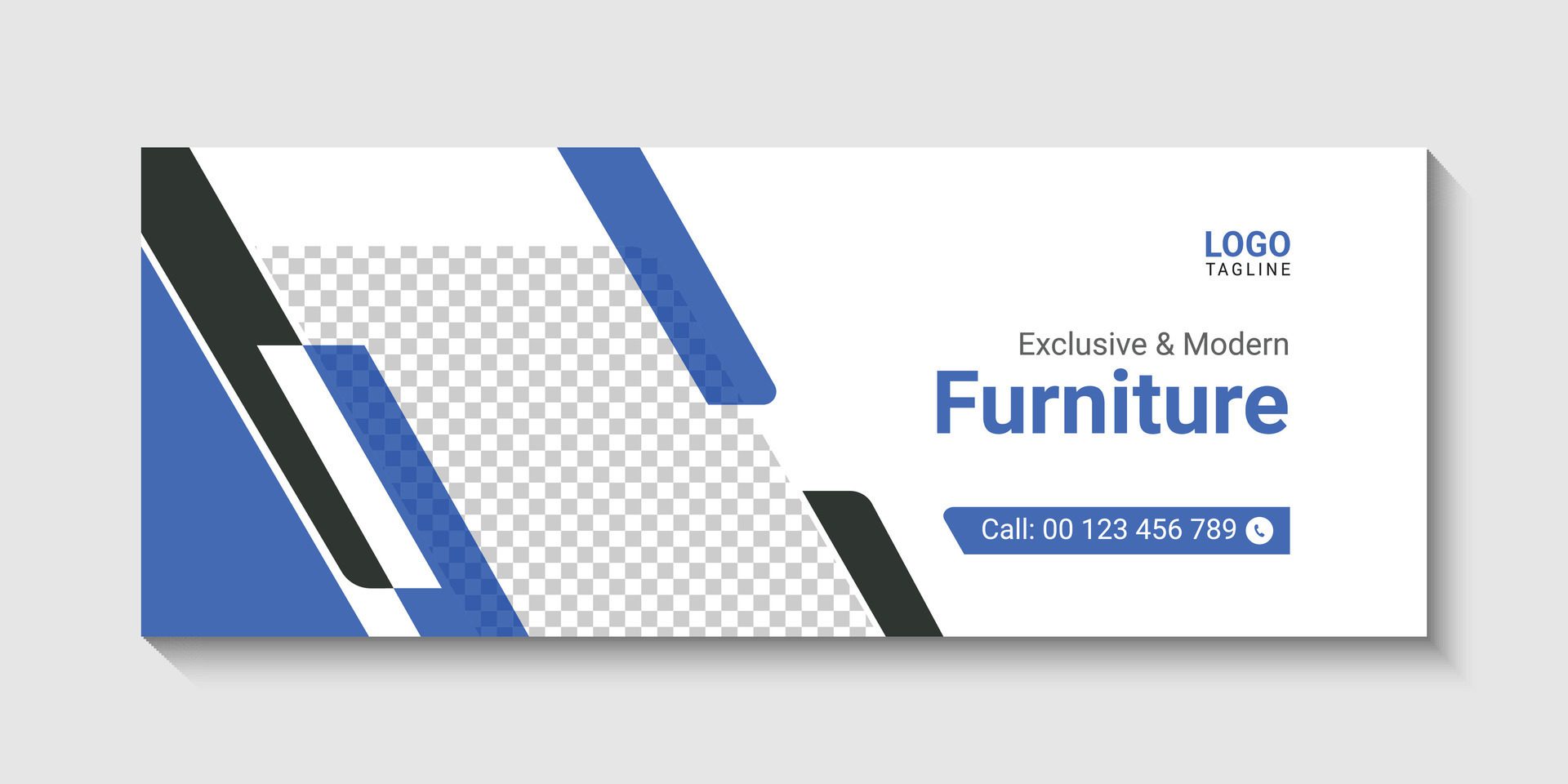 free social media furniture web banner design template Free Vector