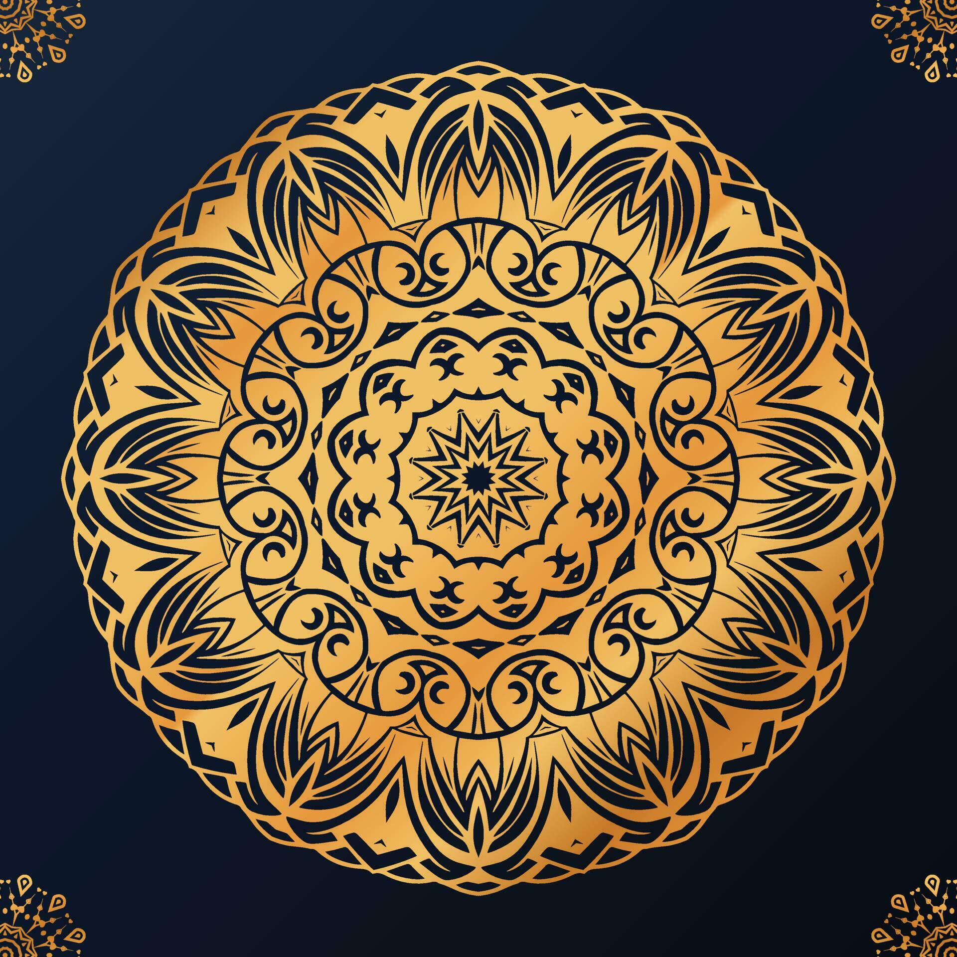 Vector flower luxury mandala background arabesque style Stock Free and Free SVG