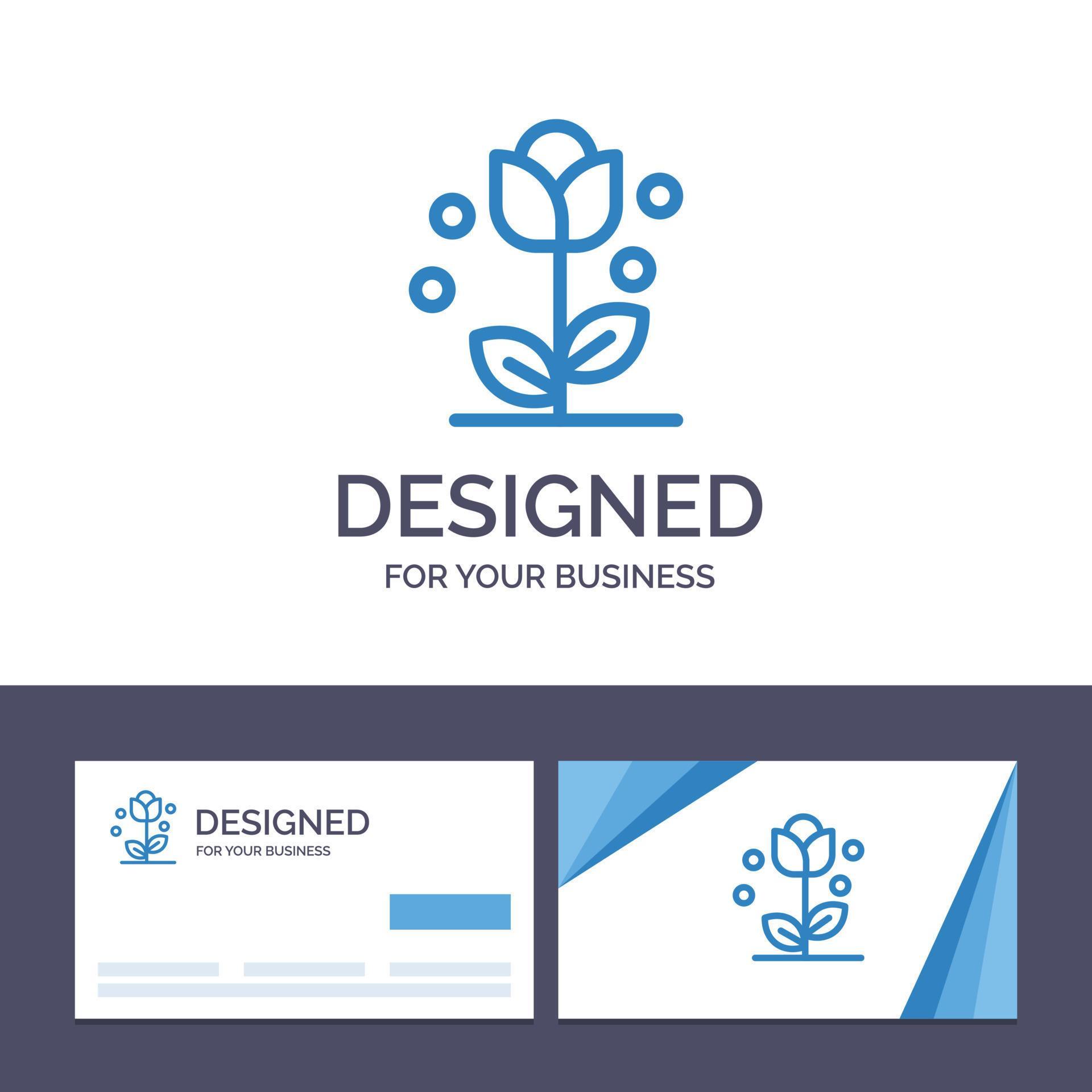 Creative Business Card and Logo template Flora Floral Flower Nature Spring Vector Illustration Stock Free