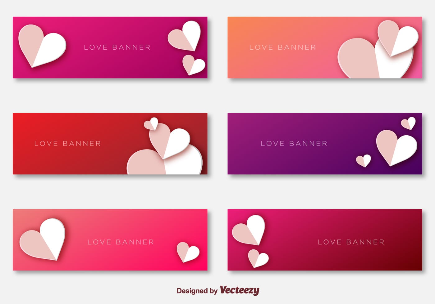 Love Banners Template Vectors Free Vector and Free SVG