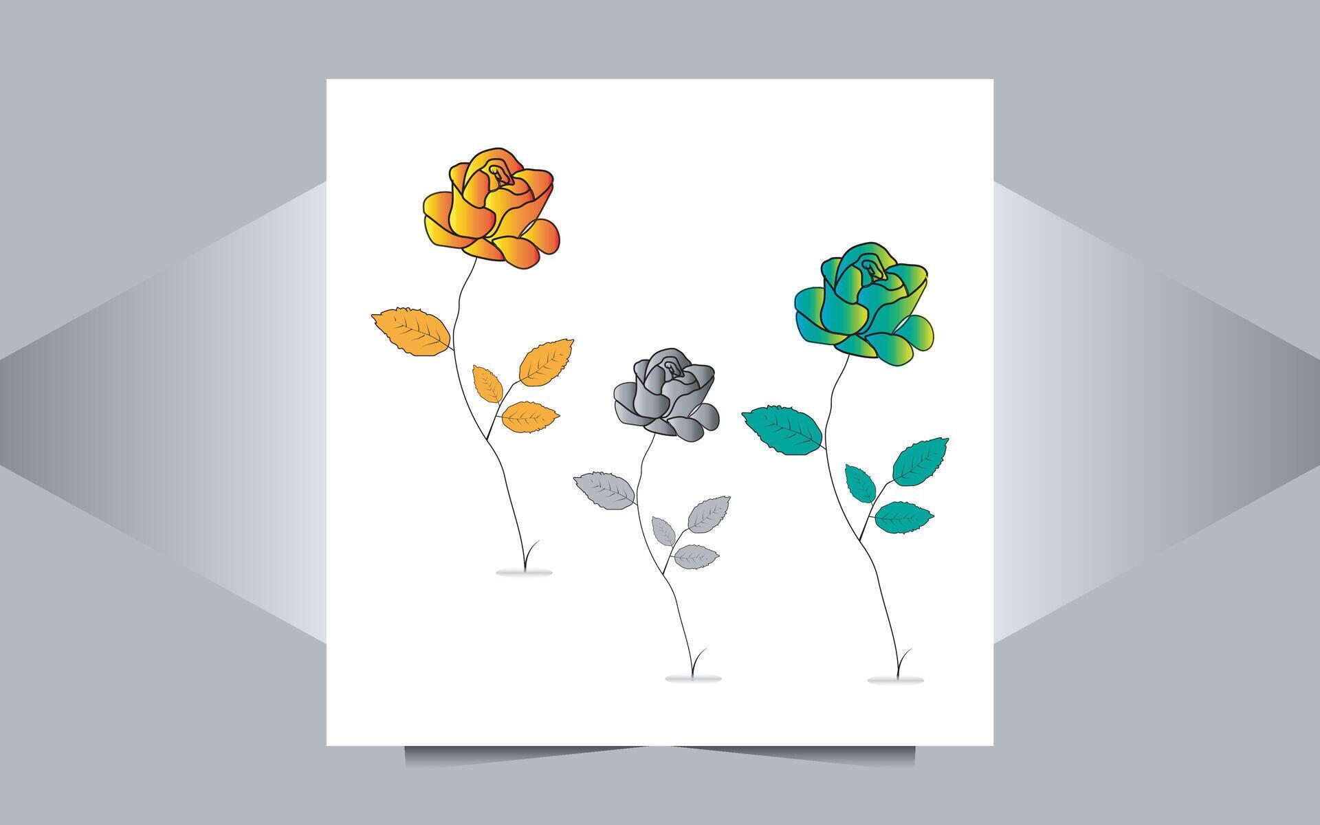 colorful flowers vector design illustration Stock Free