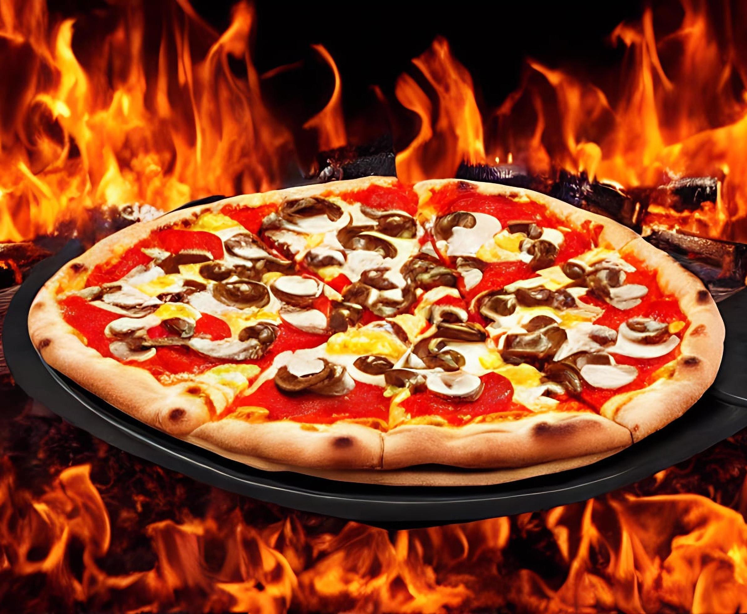 Pizza. Traditional Italian cuisine fast food. Stock Free