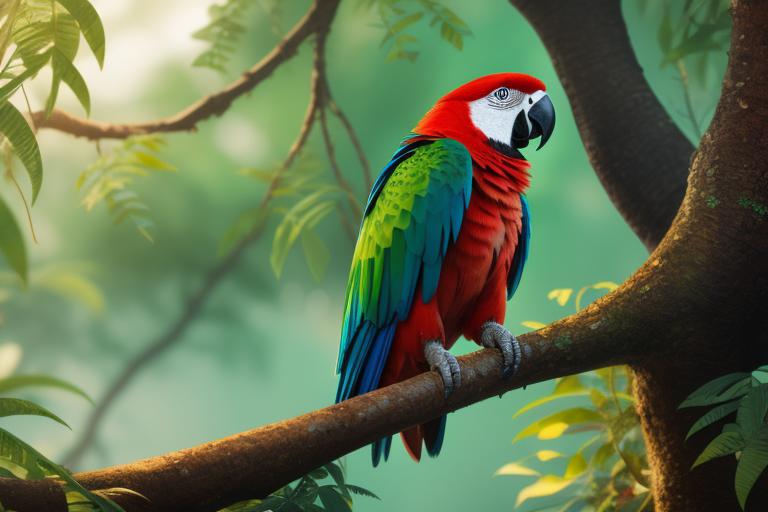 Parrot sitting on a by @ai_generated