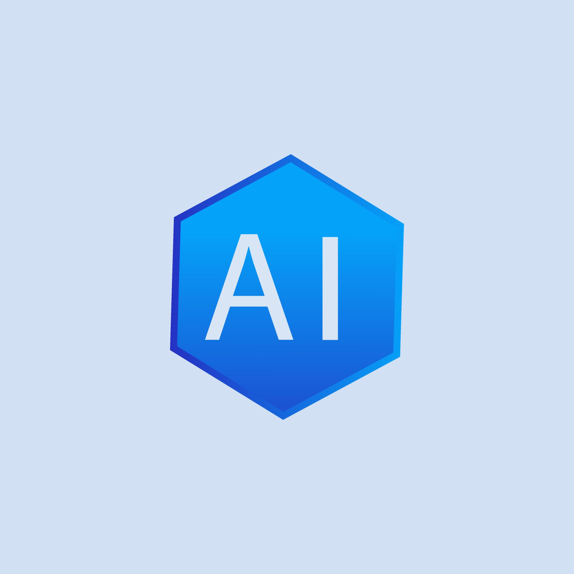 AI blue logo design for company Free Vector and Free SVG