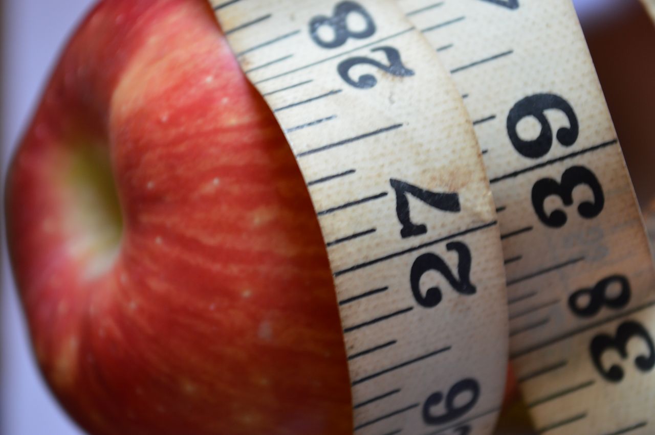 Diet Apple Measure Tape Waist Stock Free