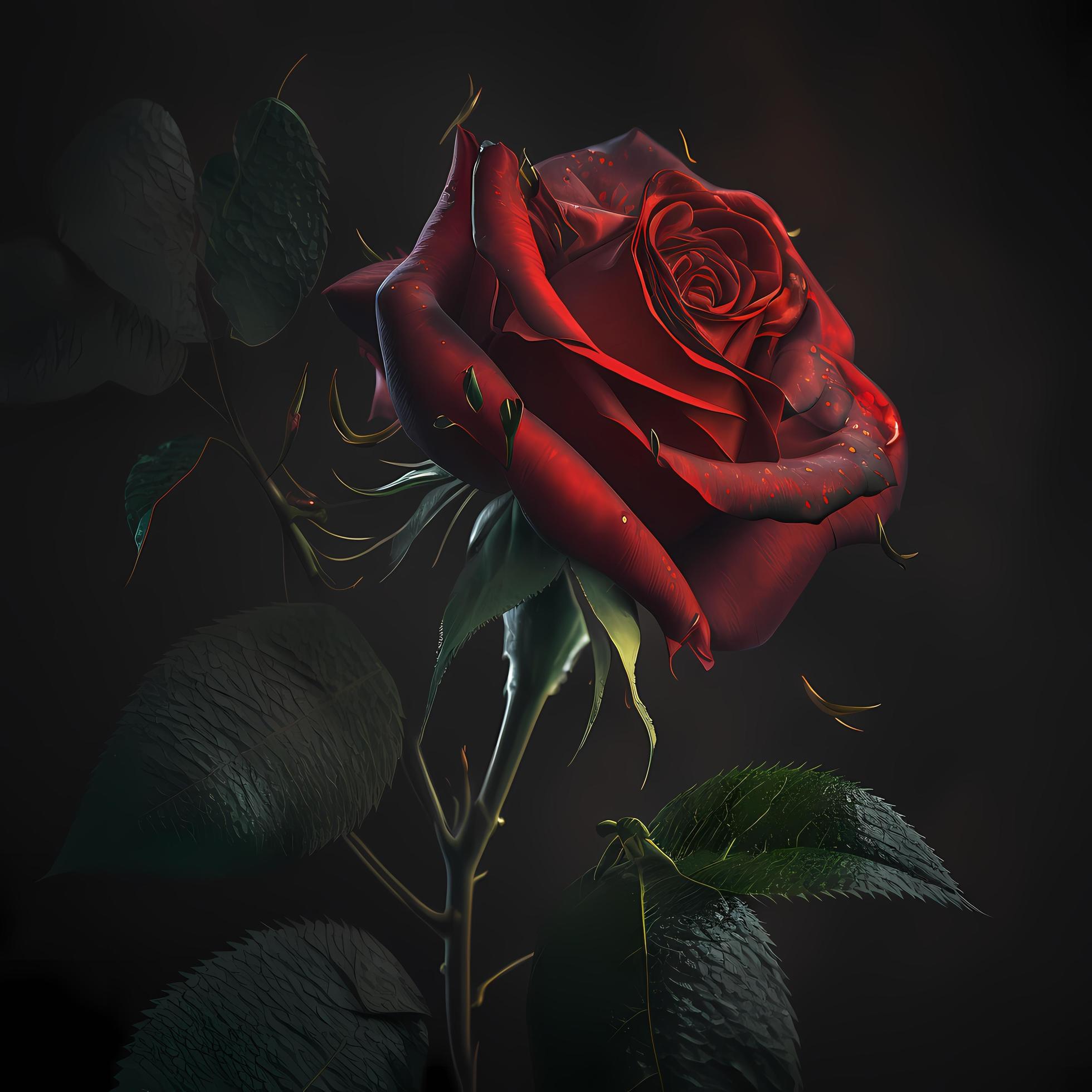 flower rose AI Generated Stock Free