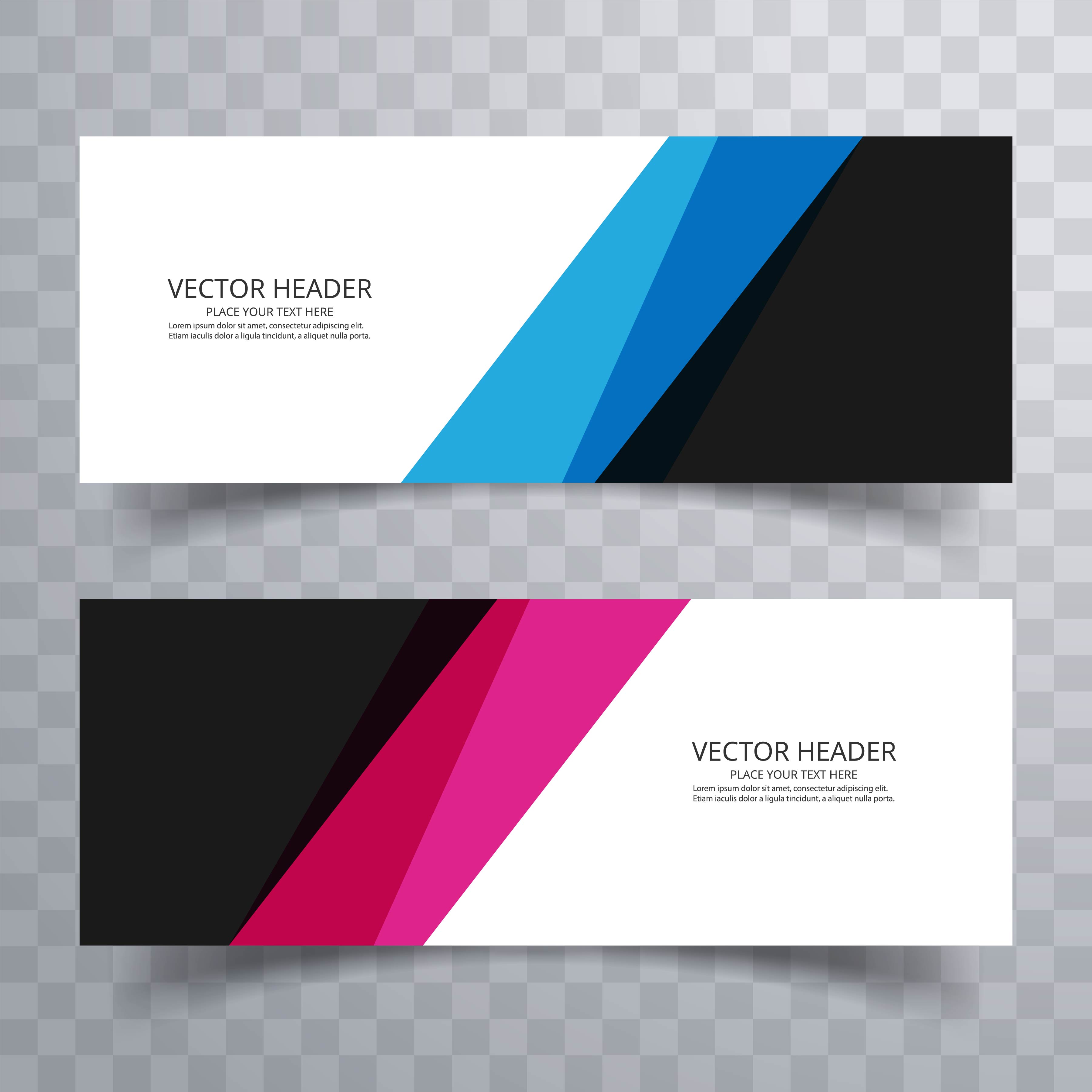 Modern colorful banners set design Free Vector