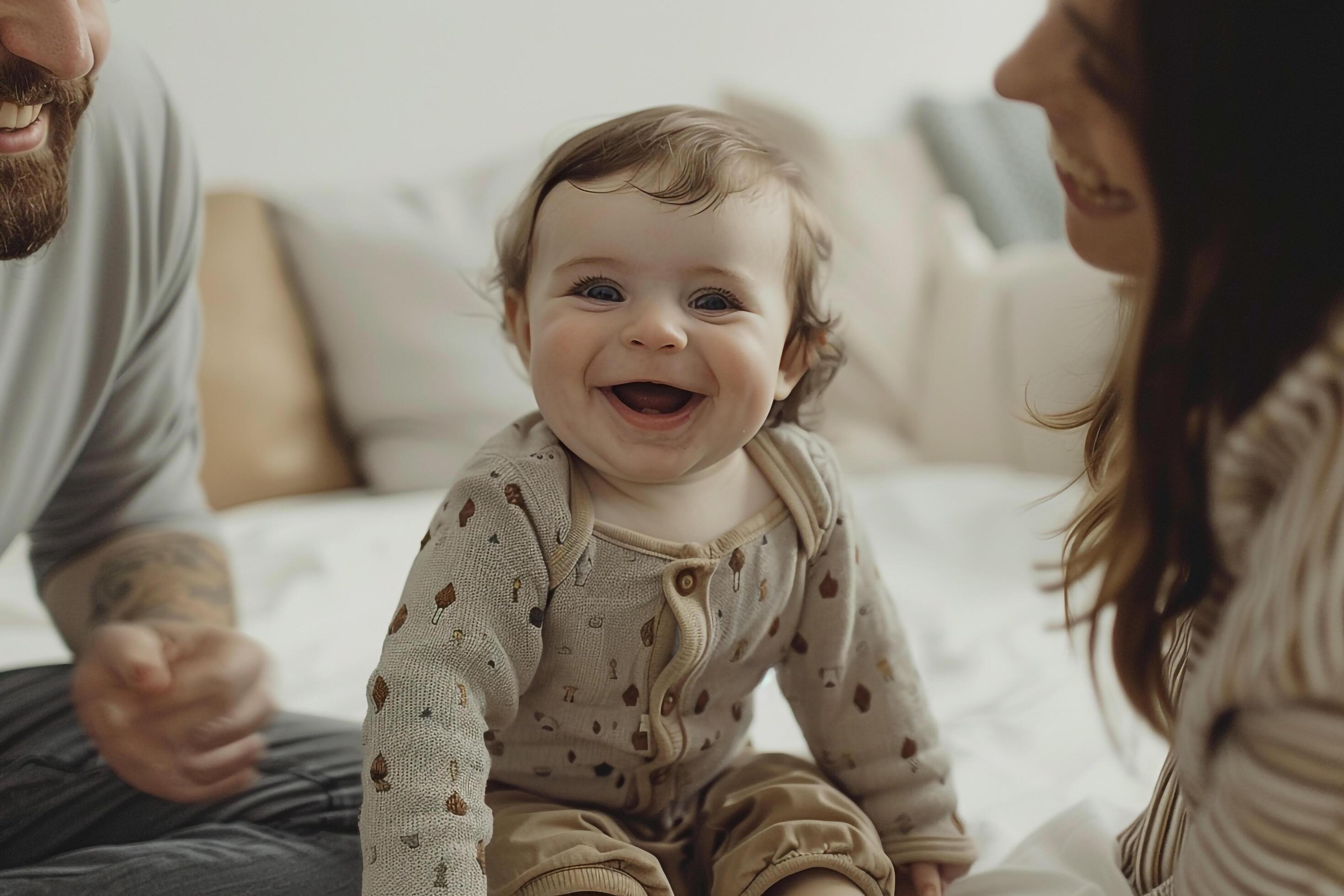 Baby with Family Members Heartwarming Family Stock Free