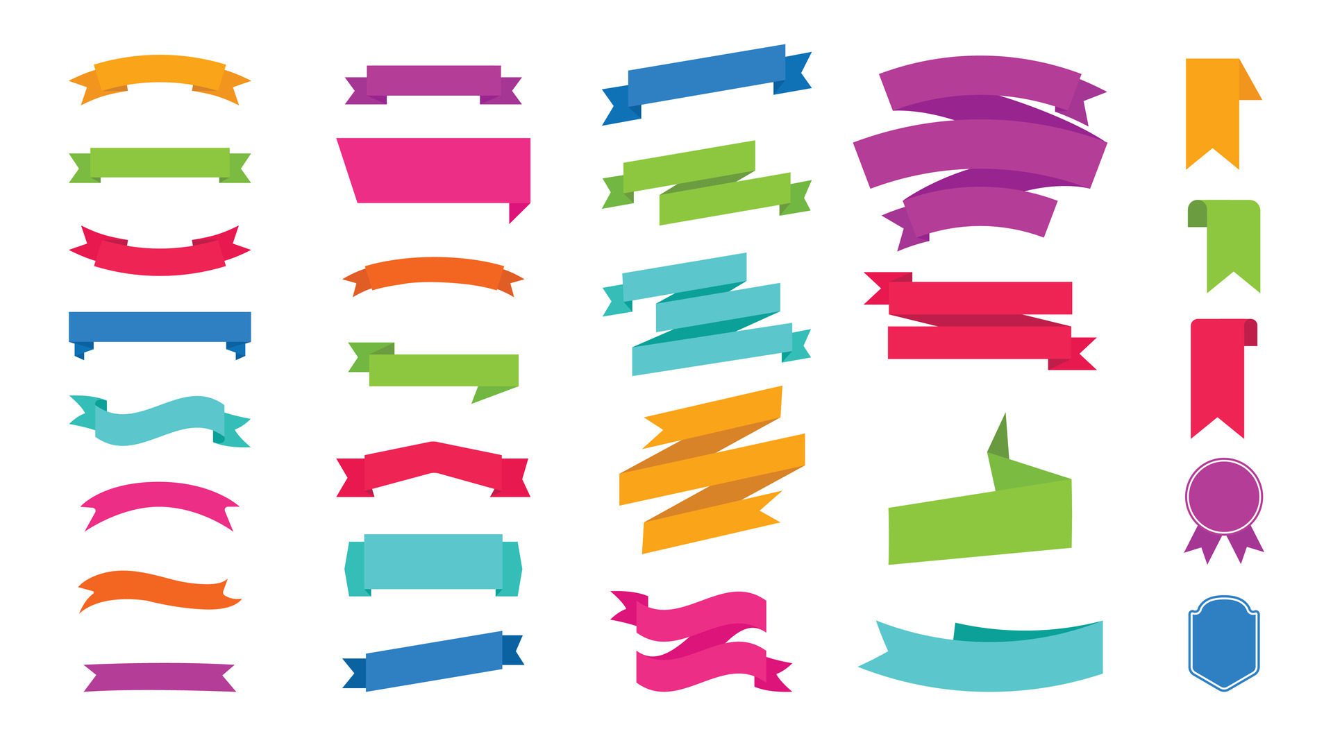 Ribbon banners template labels set. ribbon banner collection. set of ribbon banner. Free Vector