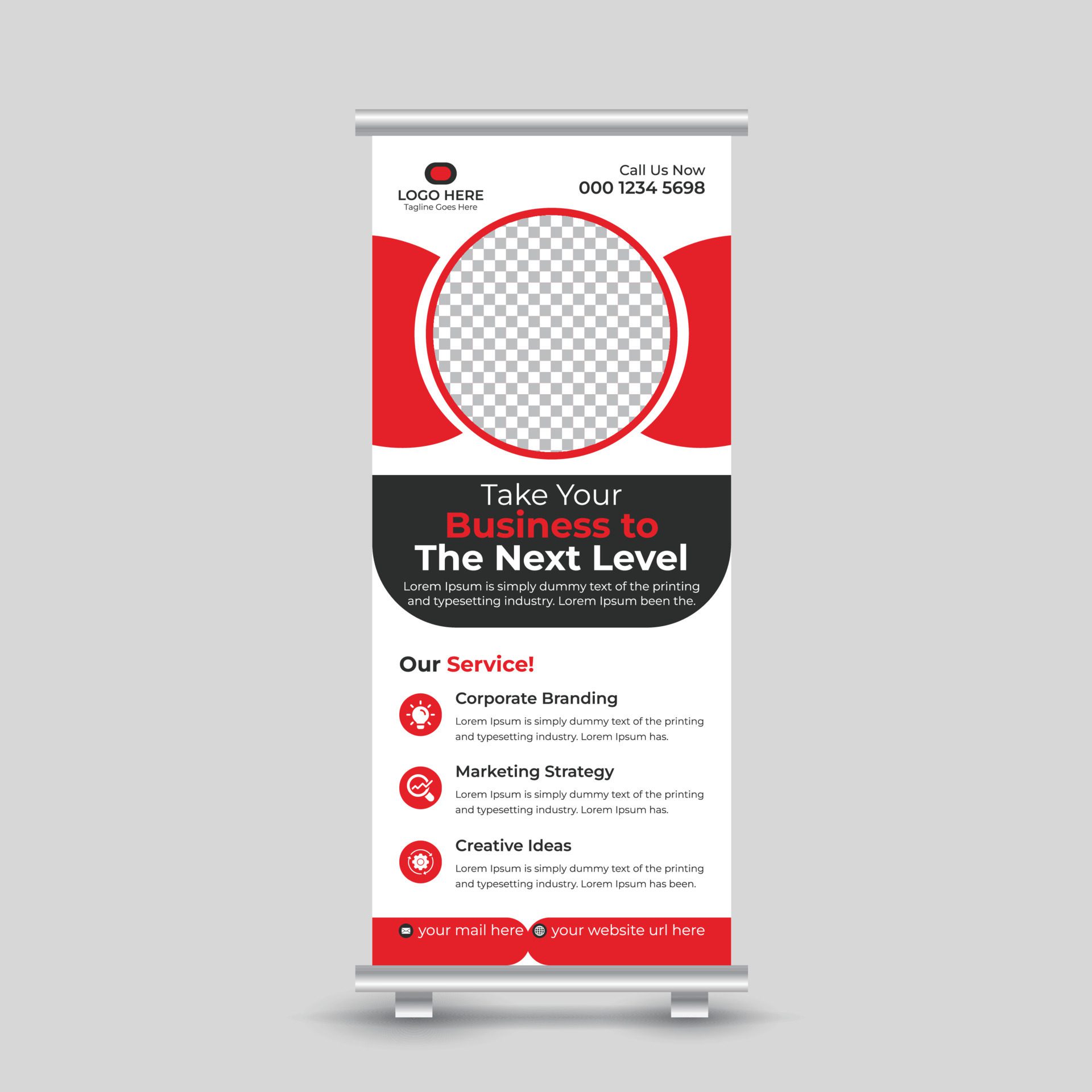 Professional modern business roll up banner design template for your company Free Vector Free Vector