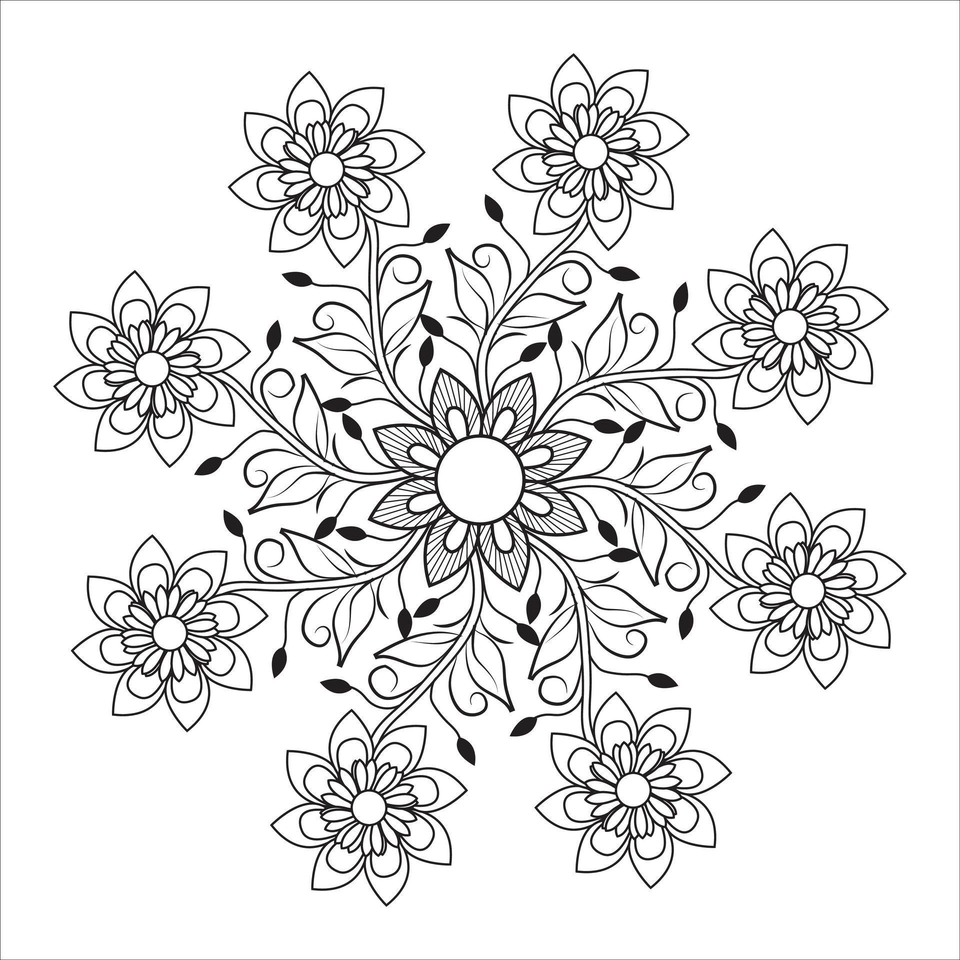 Simple Mandala Art Pattern And Designs for free download Free Vector