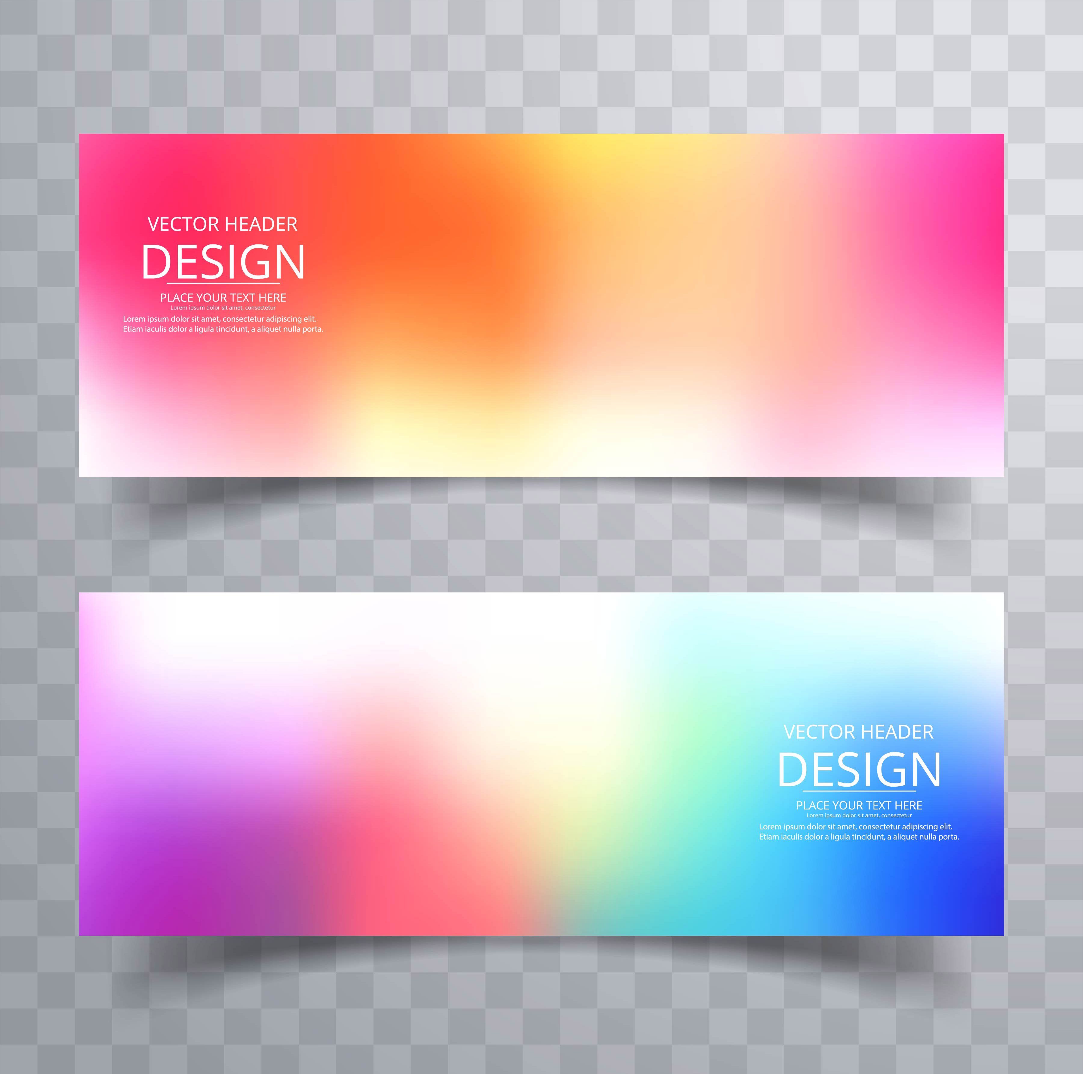 Abstract colorful banners set vector Free Vector