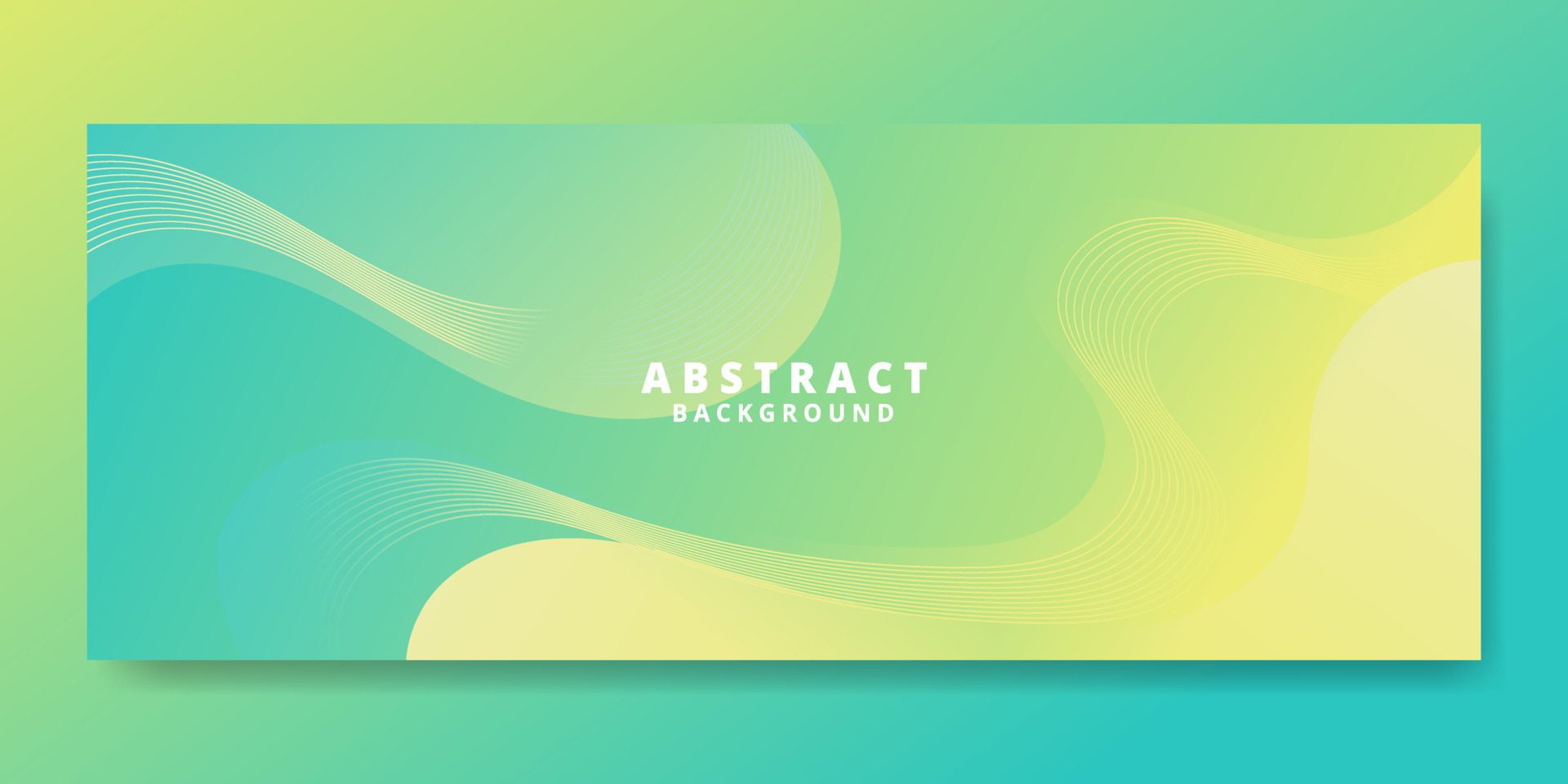 Abstract Green Fluid Wave Banner Template Free Vector