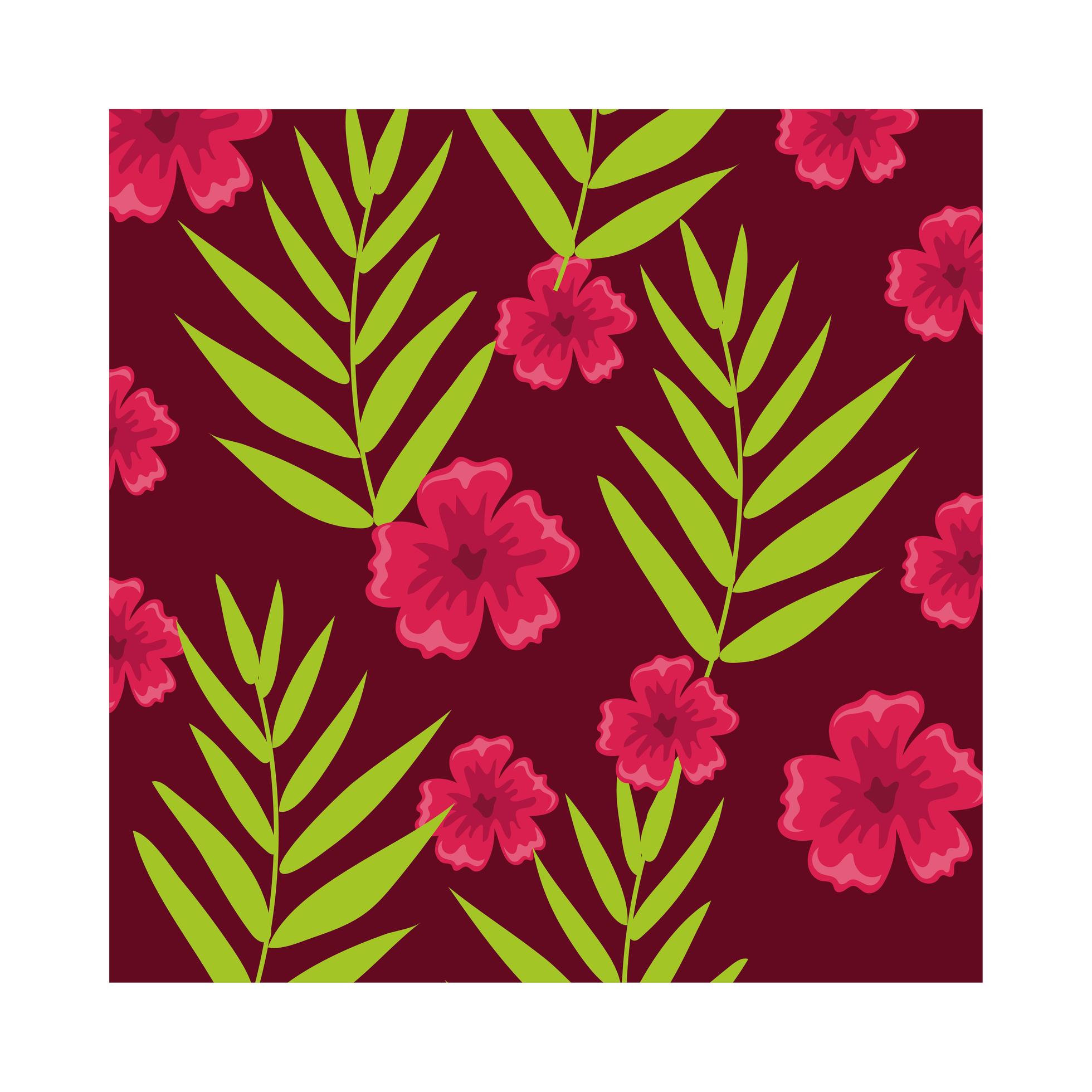 pink flowers plants tropical pattern background Stock Free