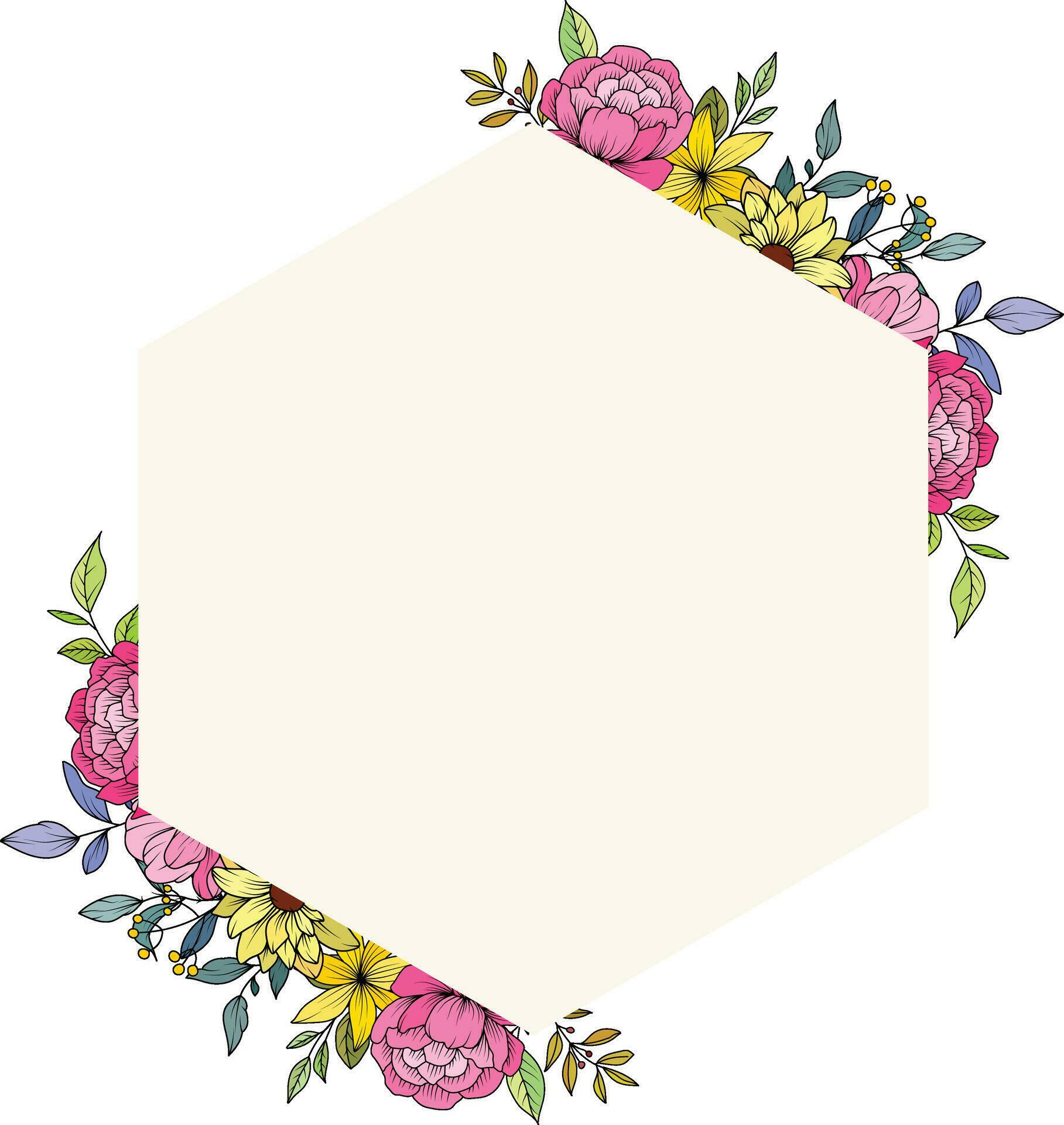 Flower Frame Wreath. Set of floral frames. Floral botanical flowers. for graphic designer decoration, product design, and cards Stock Free