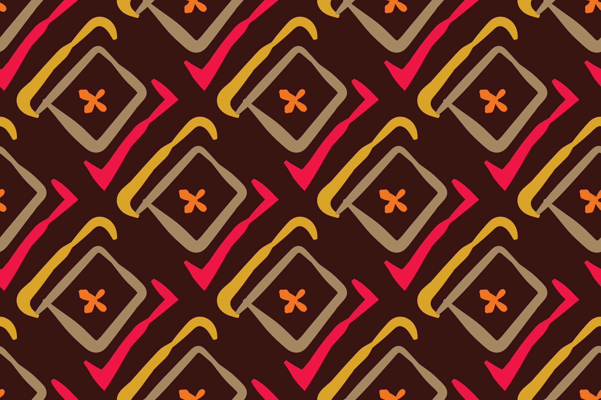 Hand drawn abstract seamless pattern, ethnic background, simple style, great for textiles, banners, wallpapers Free Vector