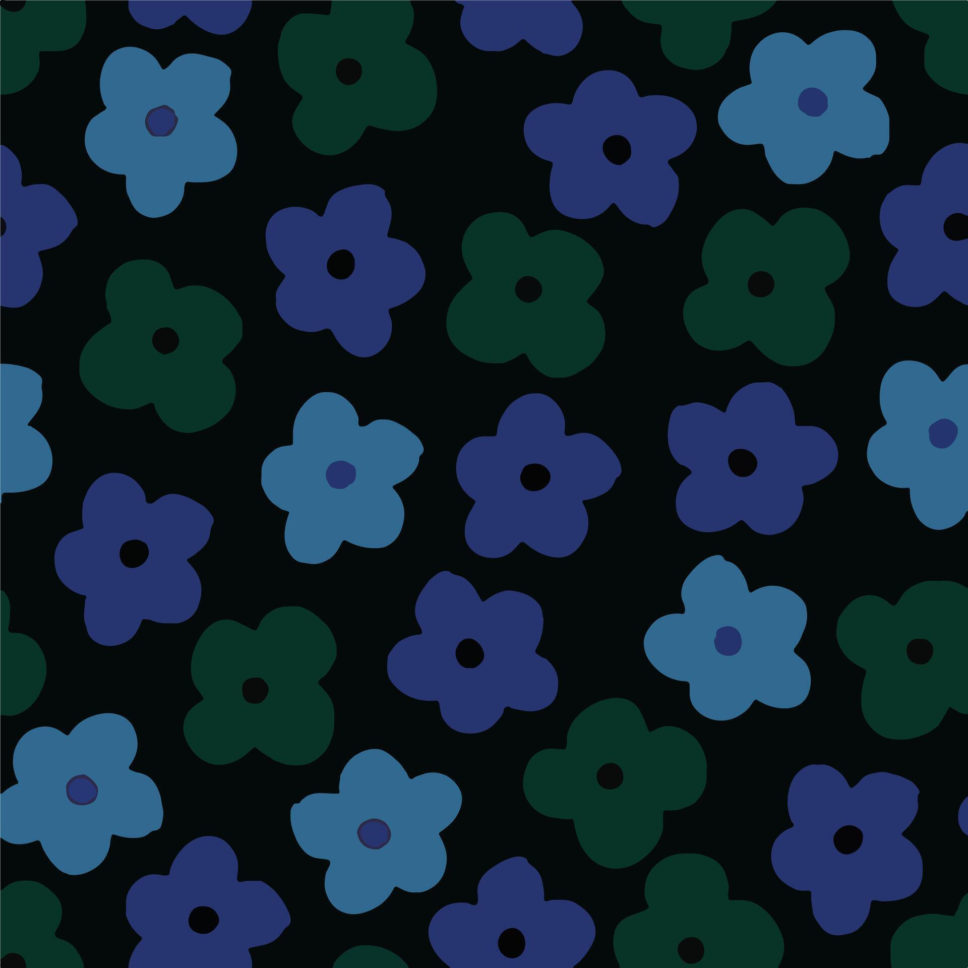 Cute floral flowers seamless pattern design Stock Free