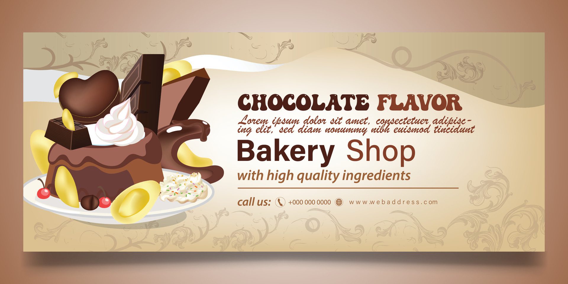 Bakery Shop banner design Free Vector