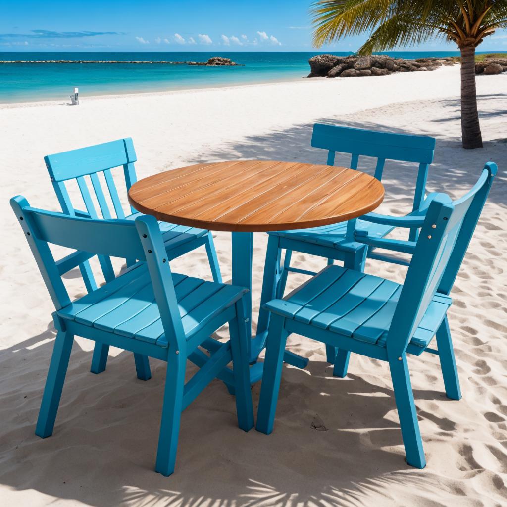 Beach restaurants chairs by by @ai_generated