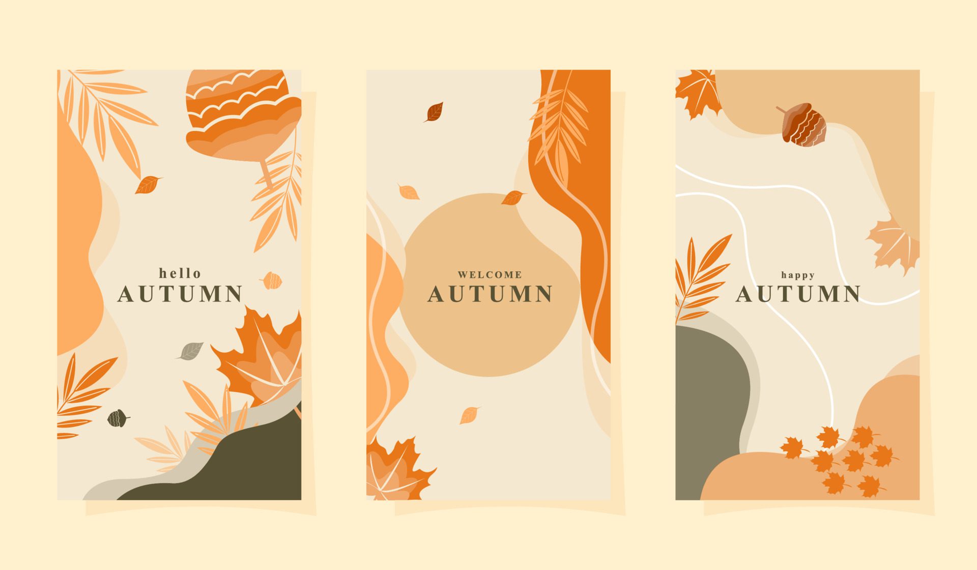 Autumn Banner Background Free Vector